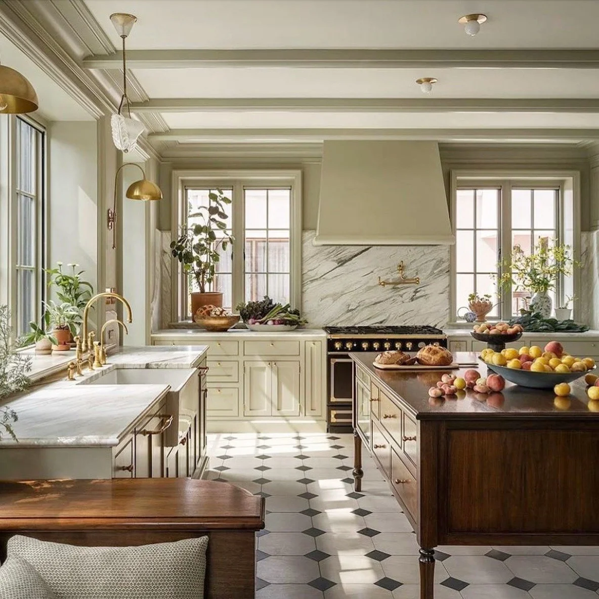 There’s just something about a kitchen filled with light, a little mess of fruit, and the smell of something fresh on the counter that feels like home. 
This is a space that feel's lived in — not perfect, just perfectly inviting! Warm wo