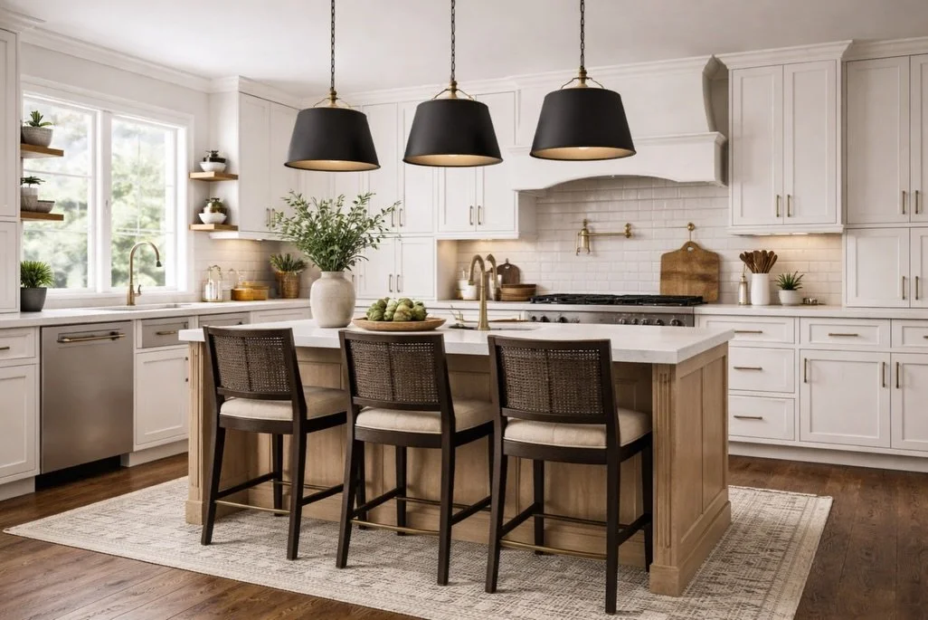 There&rsquo;s something so special about a client who comes in with a clear vision!
For this project, she was incredibly intentional about her color palette&mdash;soft, warm neutrals layered with rich contrast and texture. That clarity became the fou