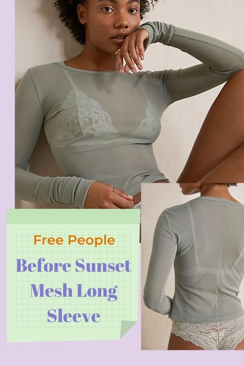 Before Sunset Mesh Long Sleeve  Long sleeve top outfit, Mesh long sleeve,  Mesh long sleeve top outfit