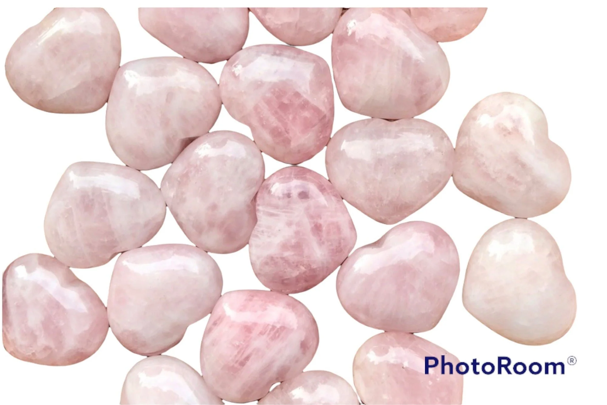 Rose Quartz Heart Shaped Crystal w/ carrying satchel