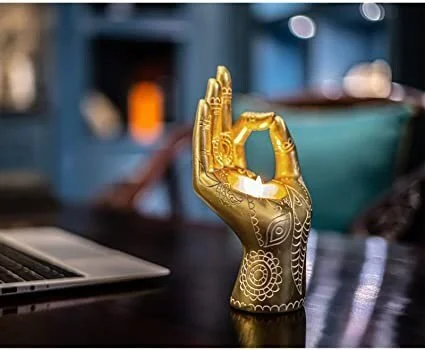 Zen Mudra Hand Candle Holder Set