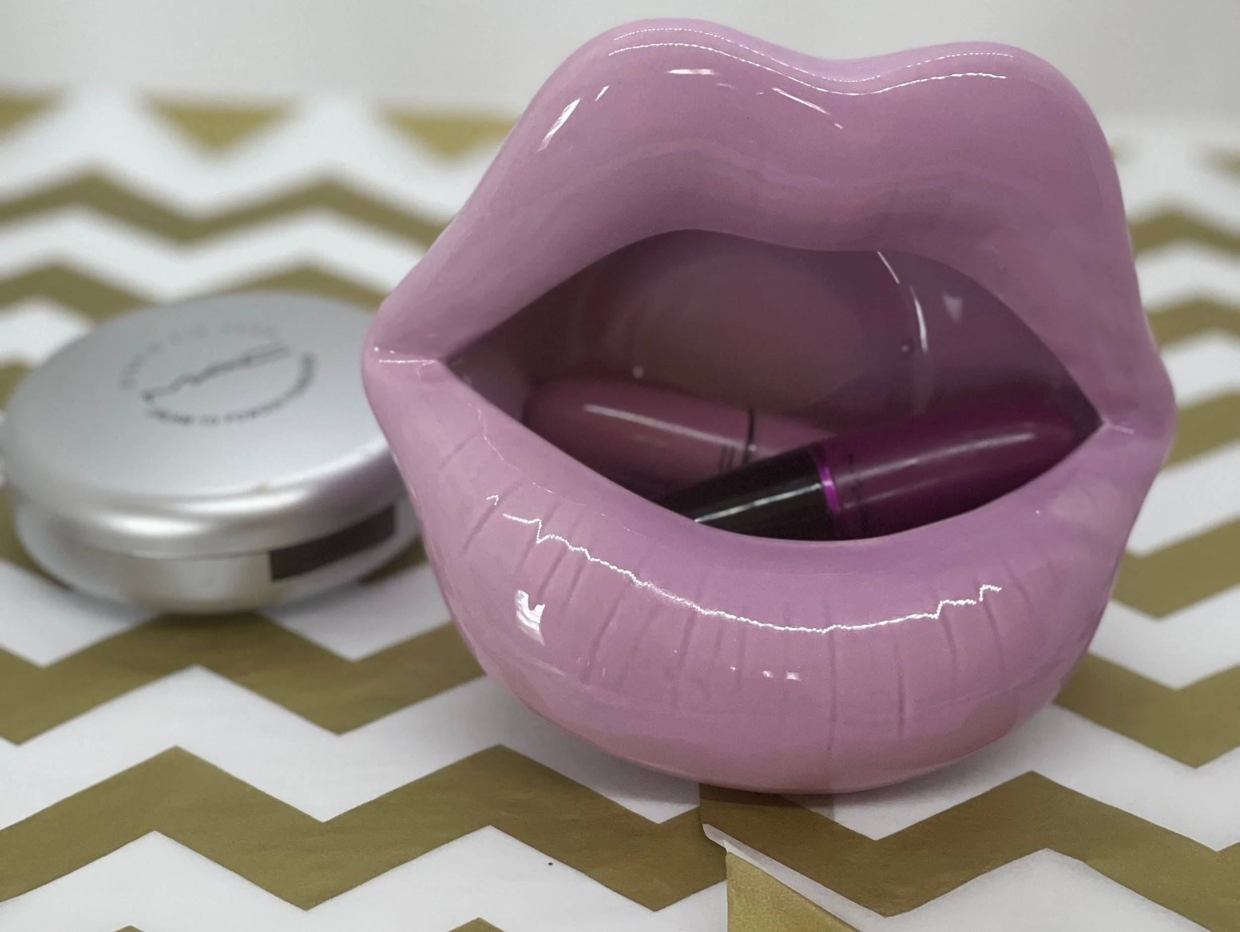 Purple Reign Ceramic Lip Bowl