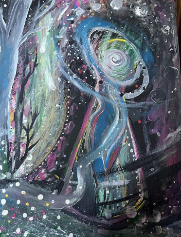 ECSTATIC - acrylic on canvas, 12x16" - 2020