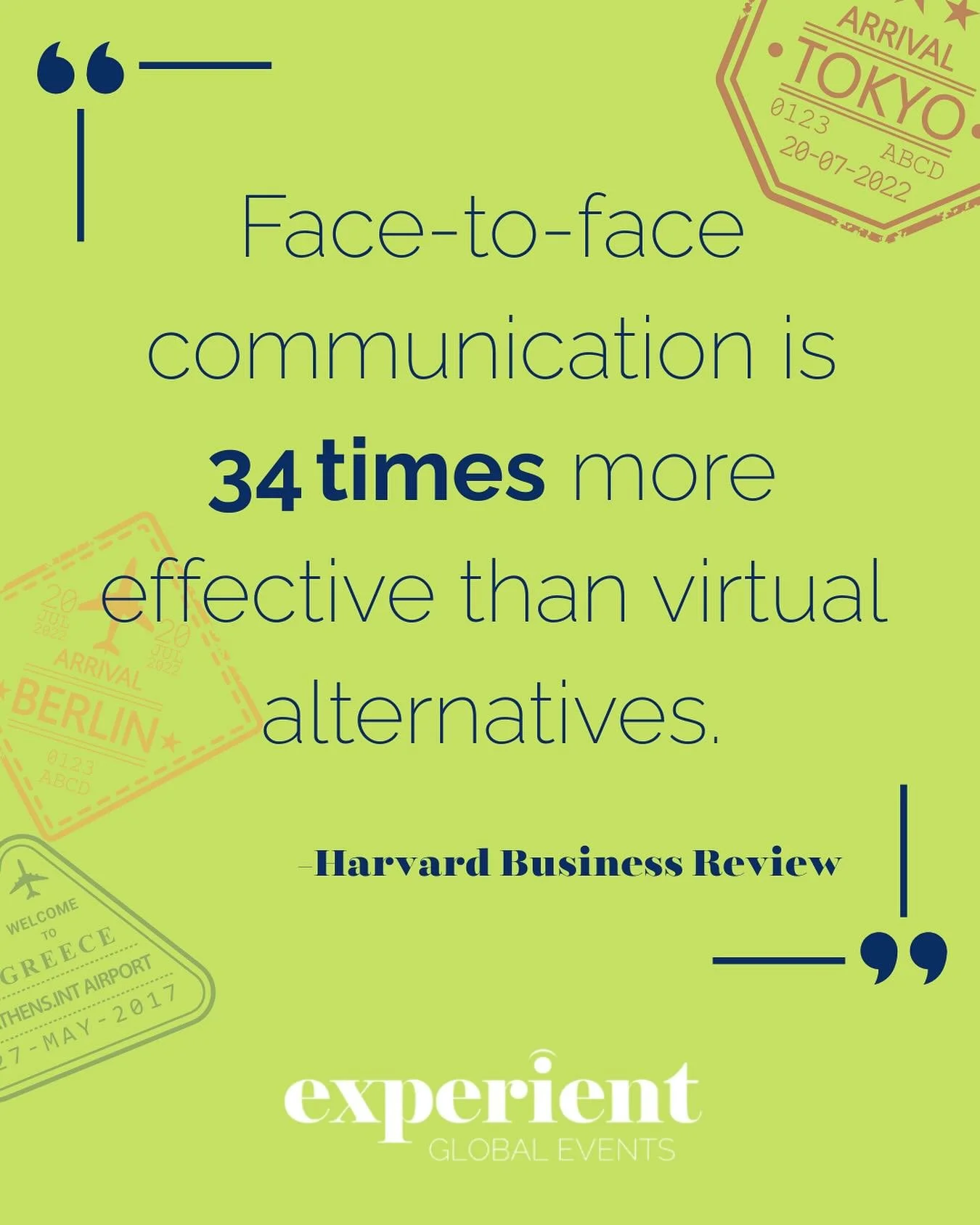 Face time > screen time 🤝 According to Harvard Business Review, face-to-face communication is 34 times more effective than virtual. Ready to take your connections offline? Experient is here! 
#Networking #Leadership #BusinessGrowth #FaceToFace #