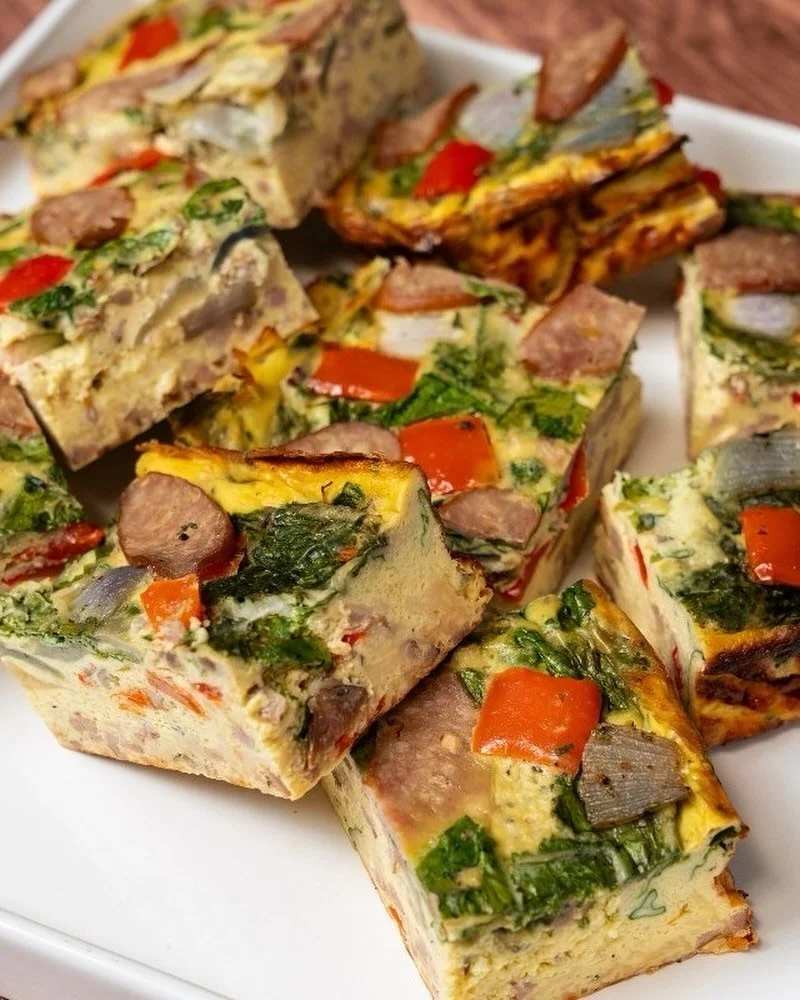 Sneak your veggies in at the beginning of the day with a fresh frittata for you and your team. Onions and peppers add color and crunch to this easy group breakfast. 
⠀⠀⠀⠀⠀⠀⠀⠀⠀
Reach out today and we can help make breakfast for your team easy and deli