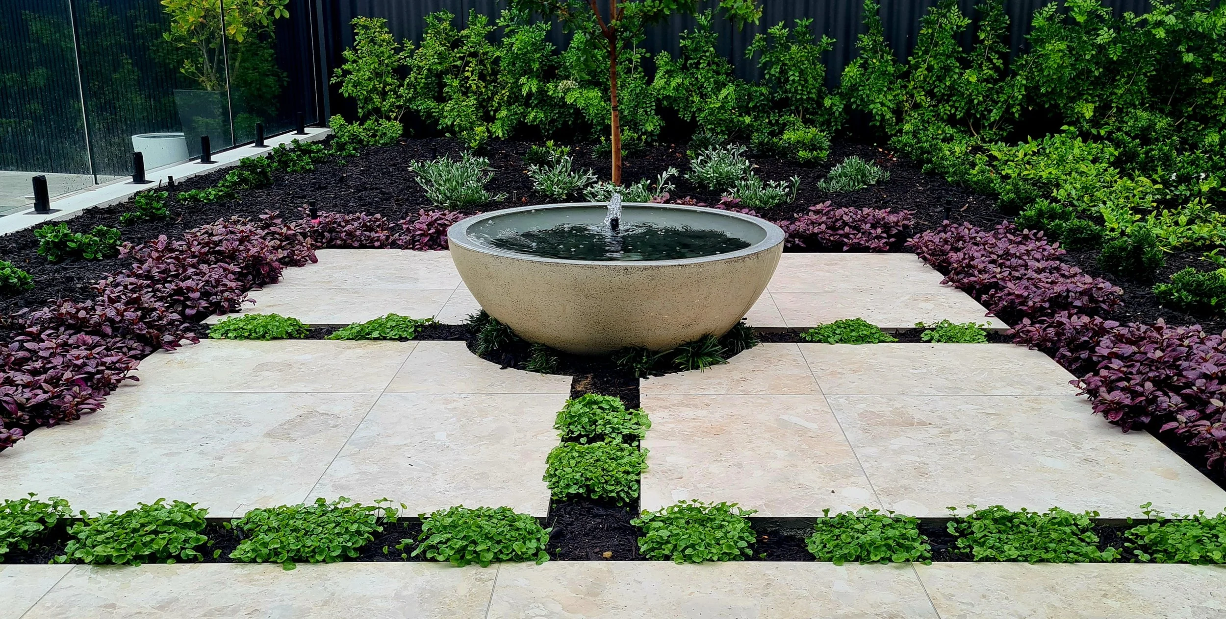 Water Bowl feature for a formal garden in Applecross