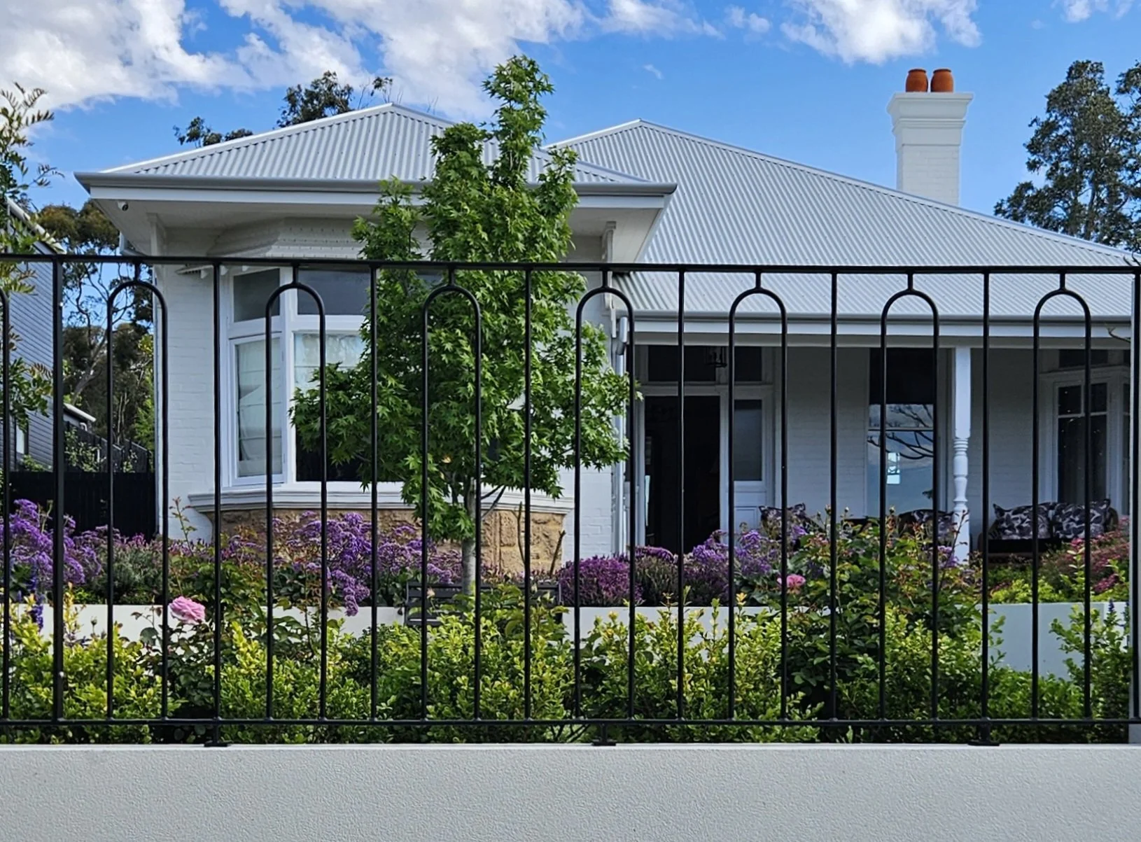 Custom designed decorative front fence design