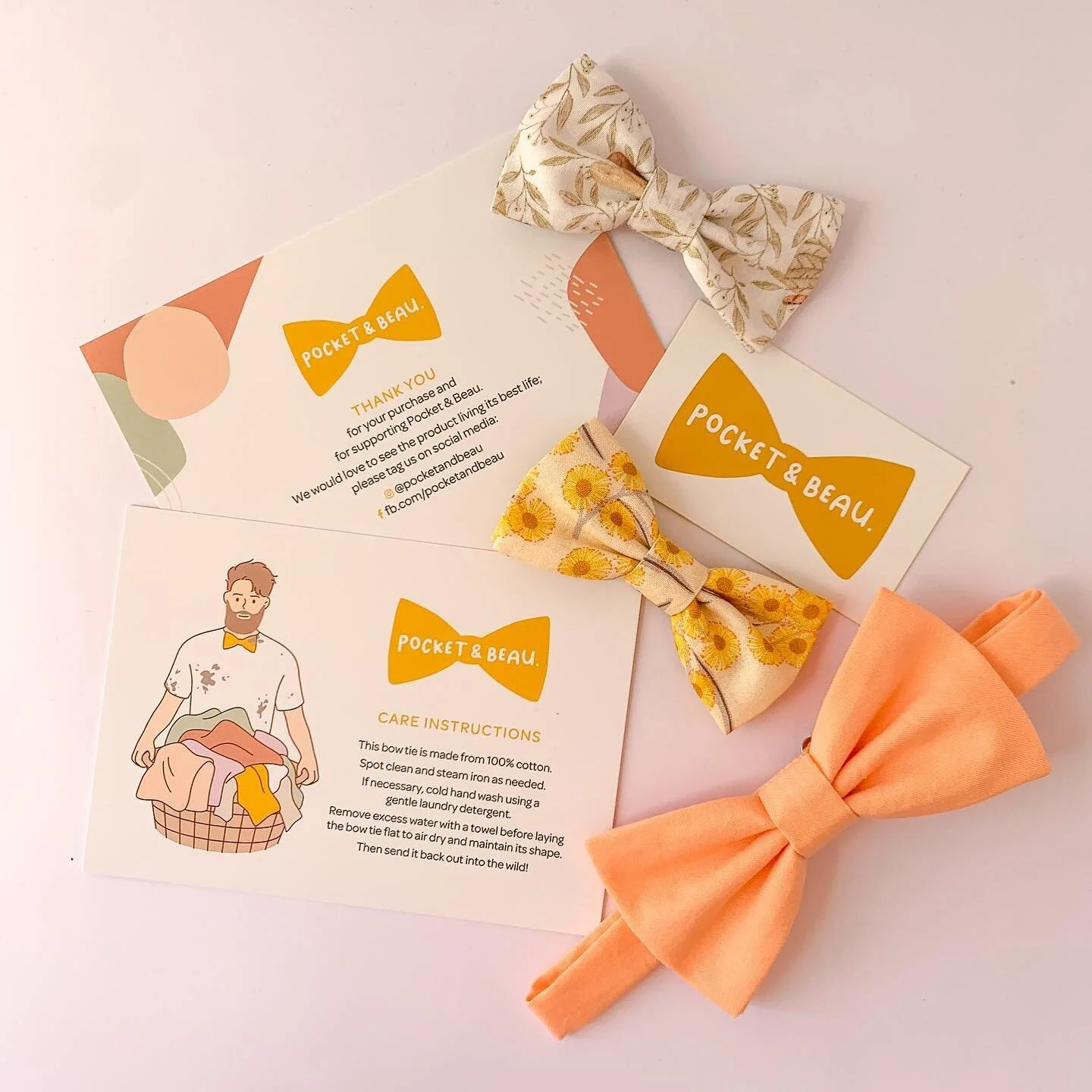 The sweetest ensemble I ever did see 🤍 
1 x adult Life&rsquo;s a Peach bow tie 🍑 
1 x Linen Moth hair clip
1 x Mustard Wattle hair clip 
.
.
#peachbowtie #linenhairclip #mustardhairclip #kidshairclips
