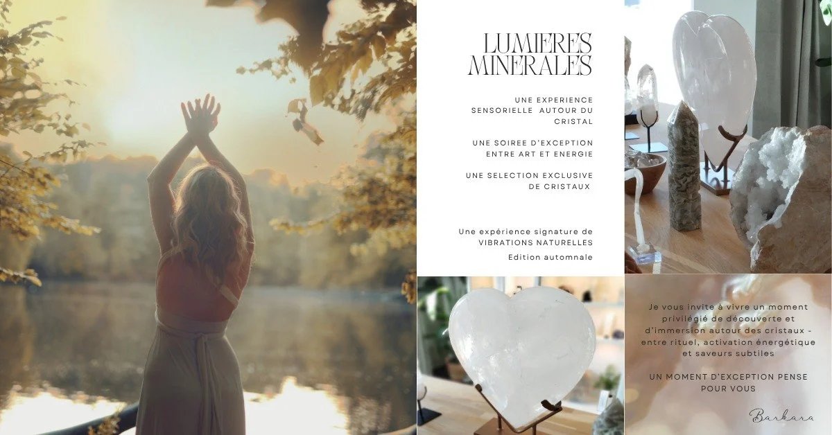 VOUS LES ENTENDEZ MURMURER ? 
Les cristaux sont un portail d&rsquo;acc&egrave;s &agrave; notre &acirc;me, &agrave; notre dimension sacr&eacute;e...
Ce ne sont pas de simples cailloux, ce sont des vortex &eacute;nerg&eacute;tiques, des amplificateurs 