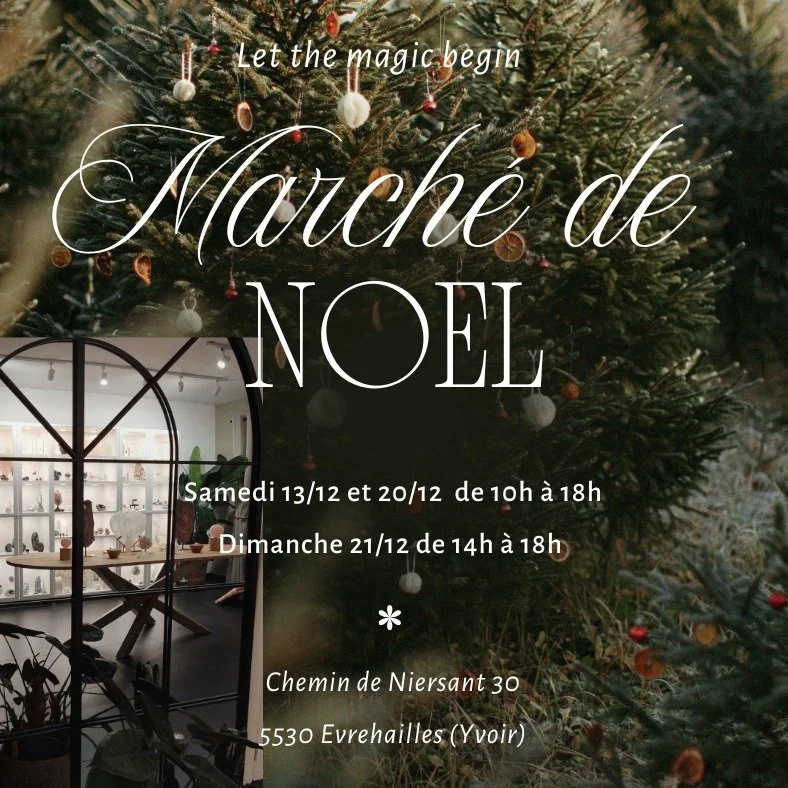 Notre premier march&eacute; de No&euml;l est annonc&eacute; !! 😍
Une occasion de venir se plonger dans la magie des cristaux et de profiter de nos offres exceptionnelles autour d'un vin chaud...🌲

Nous avons mis les petits plats dans les grands pou