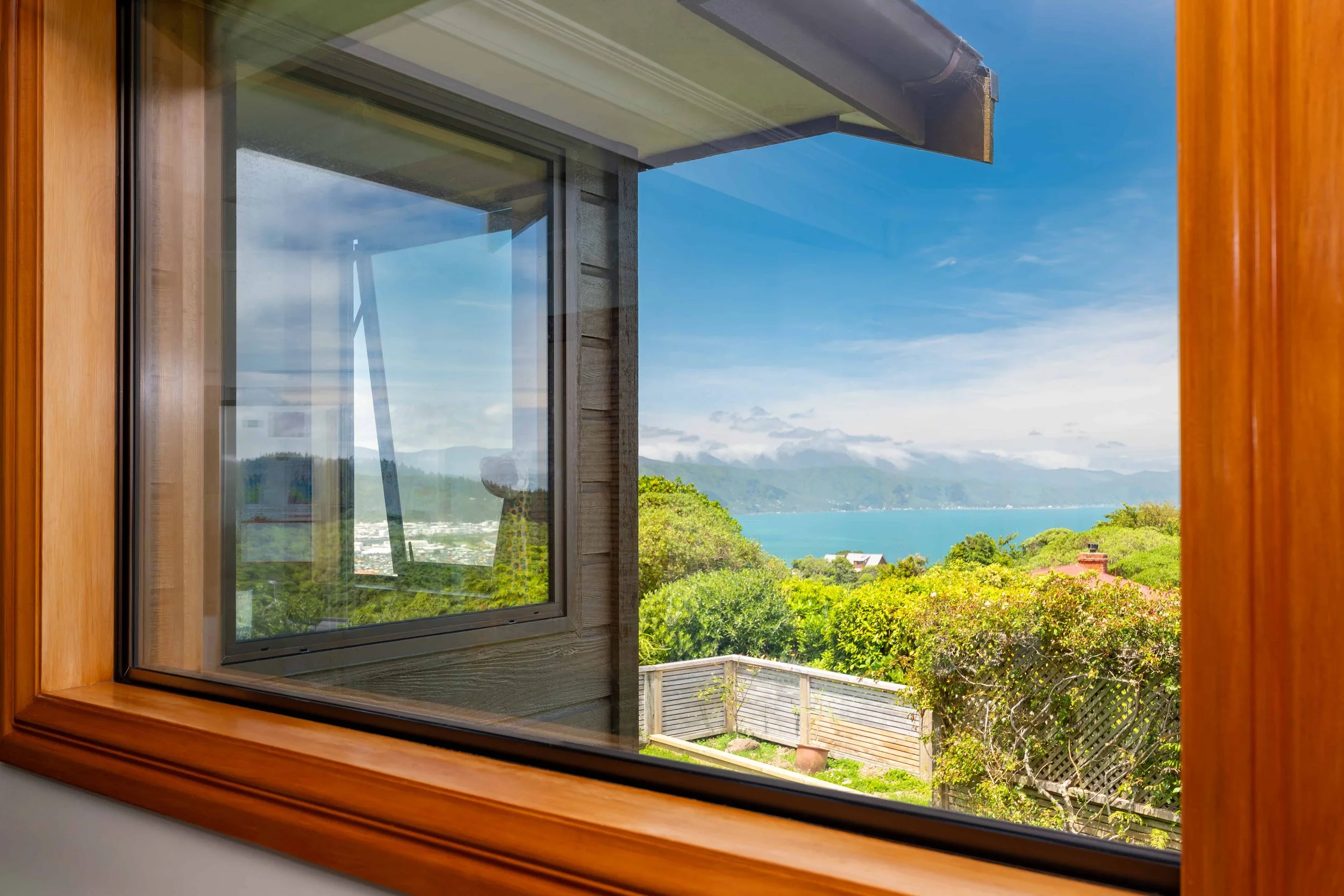 Internal picture showing multiple window frames that have been double glazed by Eversure. reFIT Ali service