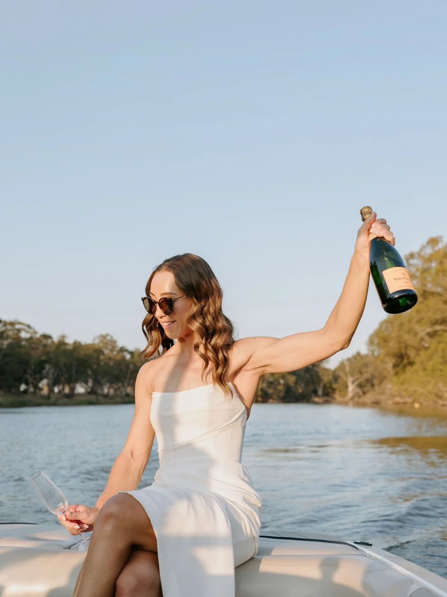 Golden light, champagne in hand, drifting along the river &mdash; it feels straight out of the Amalfi Coast, just closer to home. Relaxed, sun-soaked and effortlessly chic, this is what wedding days by the Murray can look like.