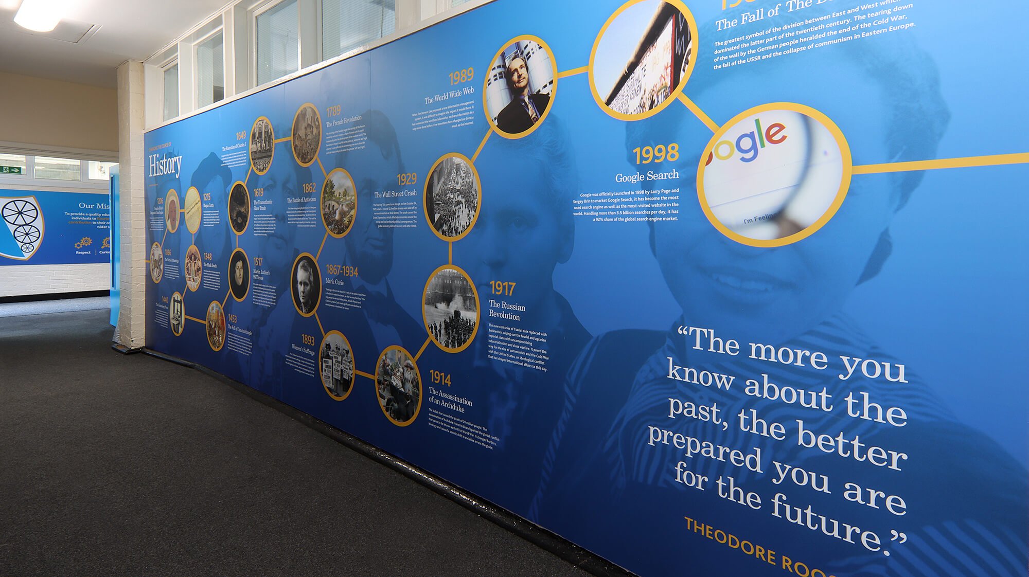 Large Humanities wall display | History timeline - Ark Boulton Academy