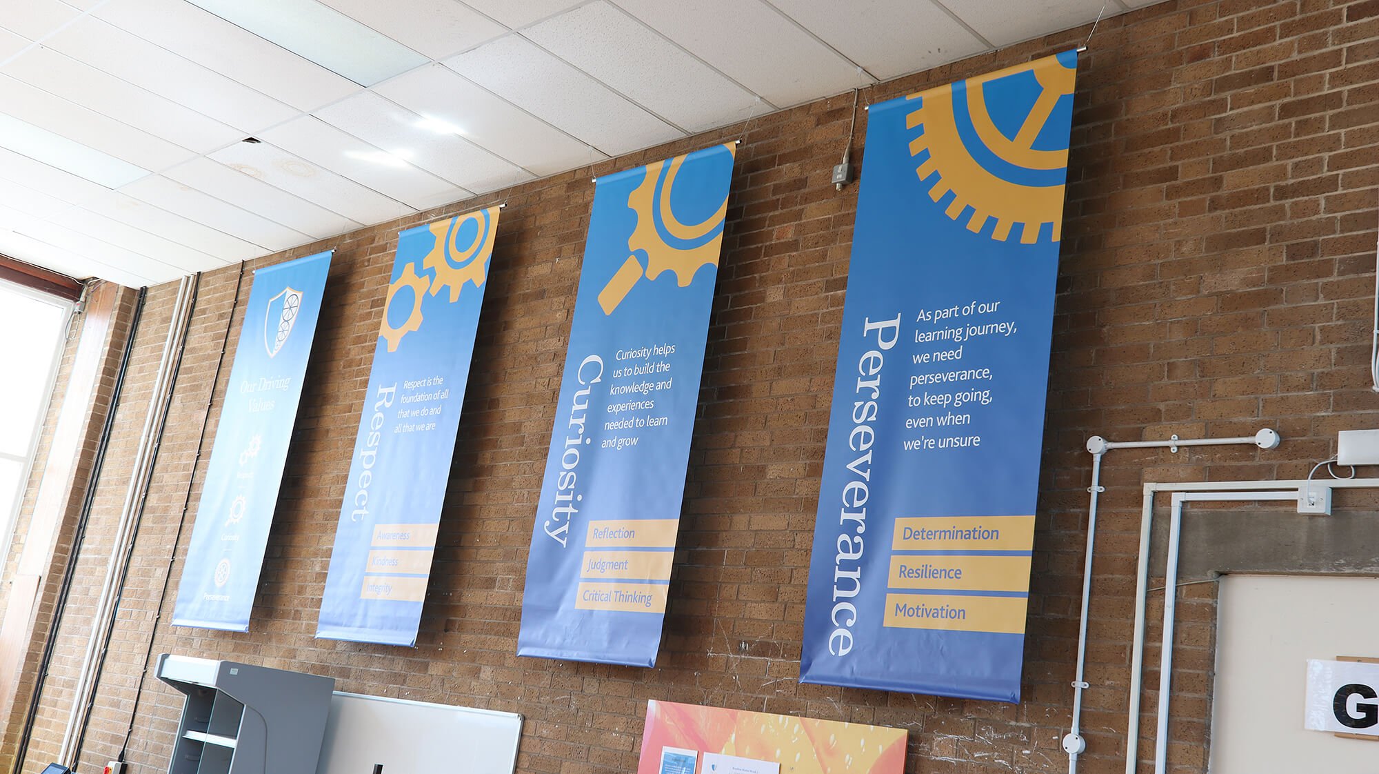 Hanging banners for schools | Values | Ark Boulton Academy