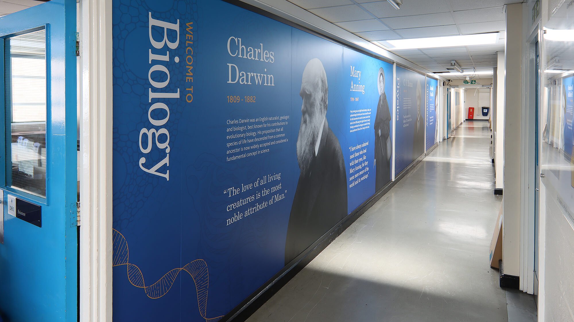 science corridor display