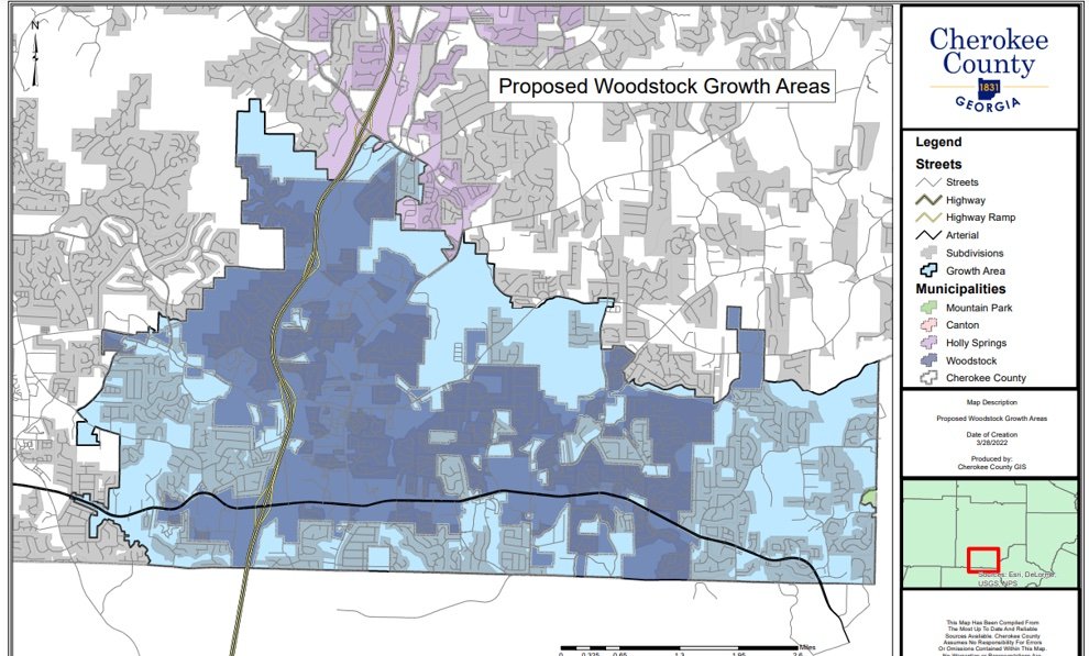 Cherokee Tribune: Cherokee County, Woodstock form growth boundary agreement