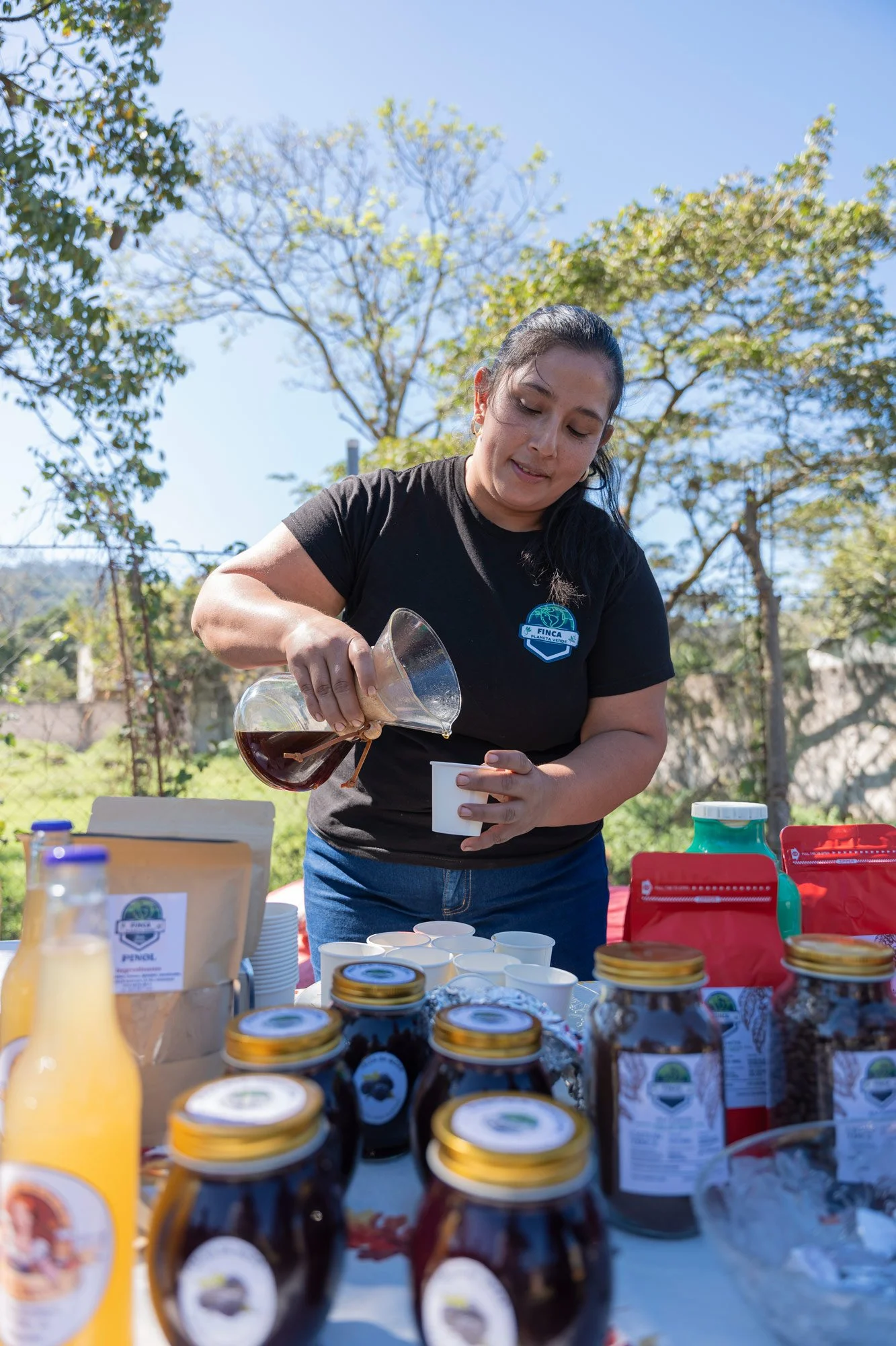 During a recent learning exchange funded by the BioRevolution Project, farmers shared their methods for integrating honey production on their coffee farms.
