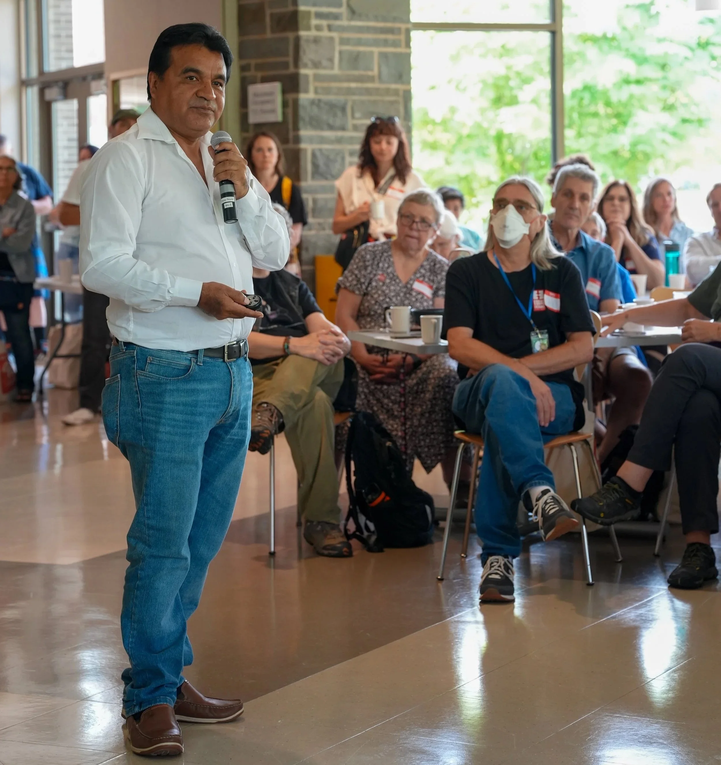 Person with microphone
