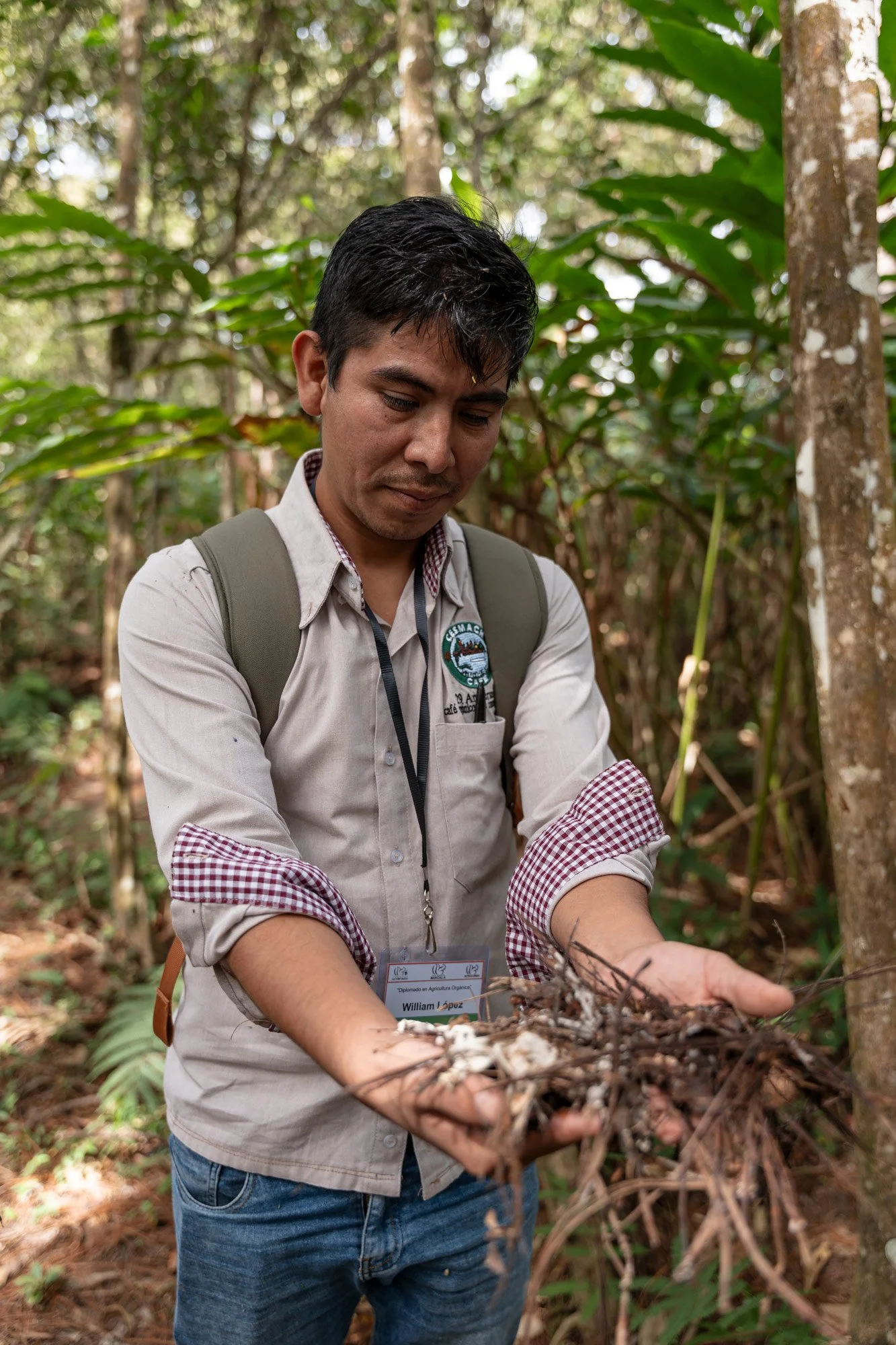 One of the key climate adaptation strategies farmers learned at a recent exchange was how to integrate the building blocks of healthy organic soil by collecting bacteria and fungi from nearby forests.