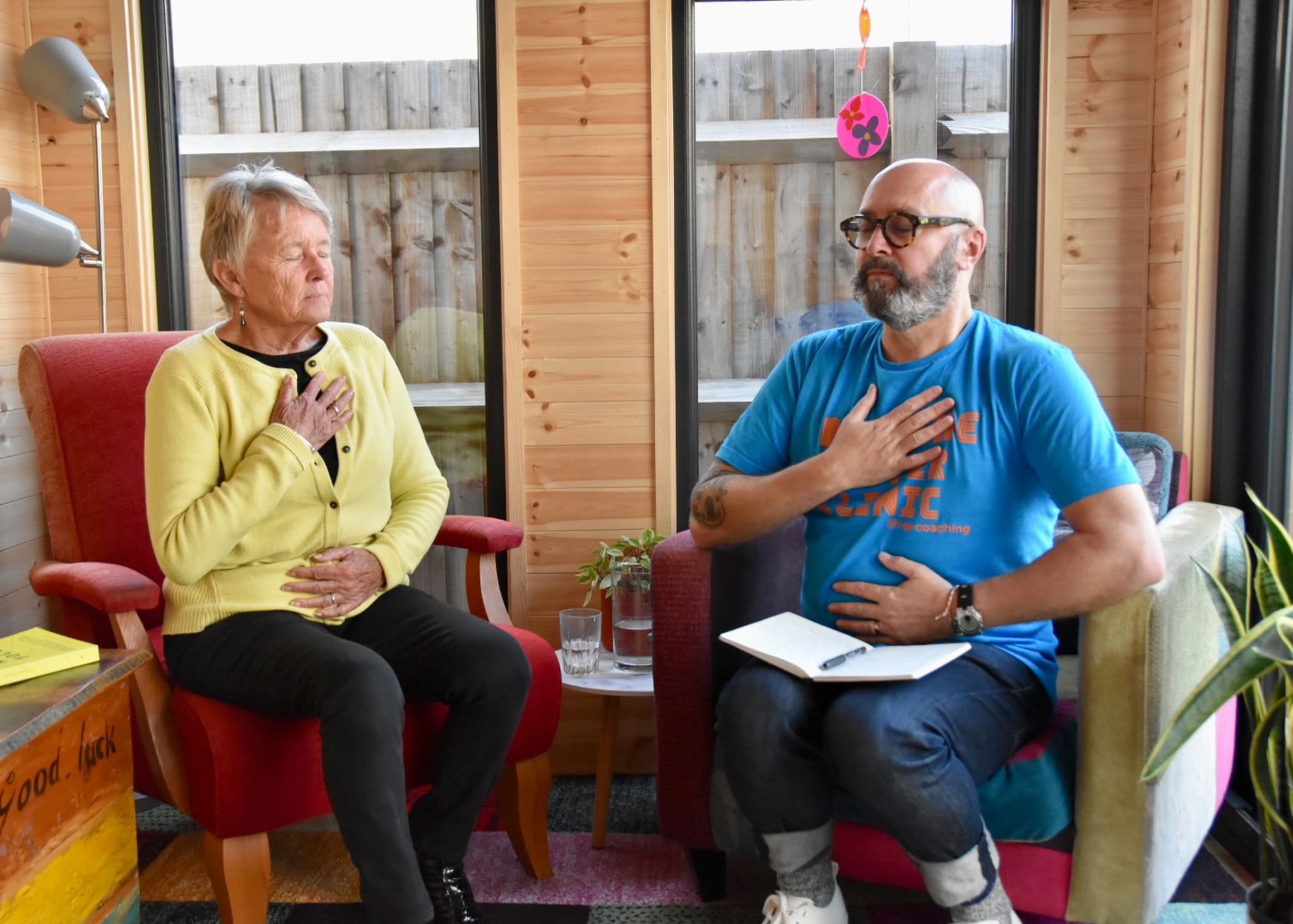 Tim with Woman in yellow cardi at Breathe Better Clinic 2.jpg