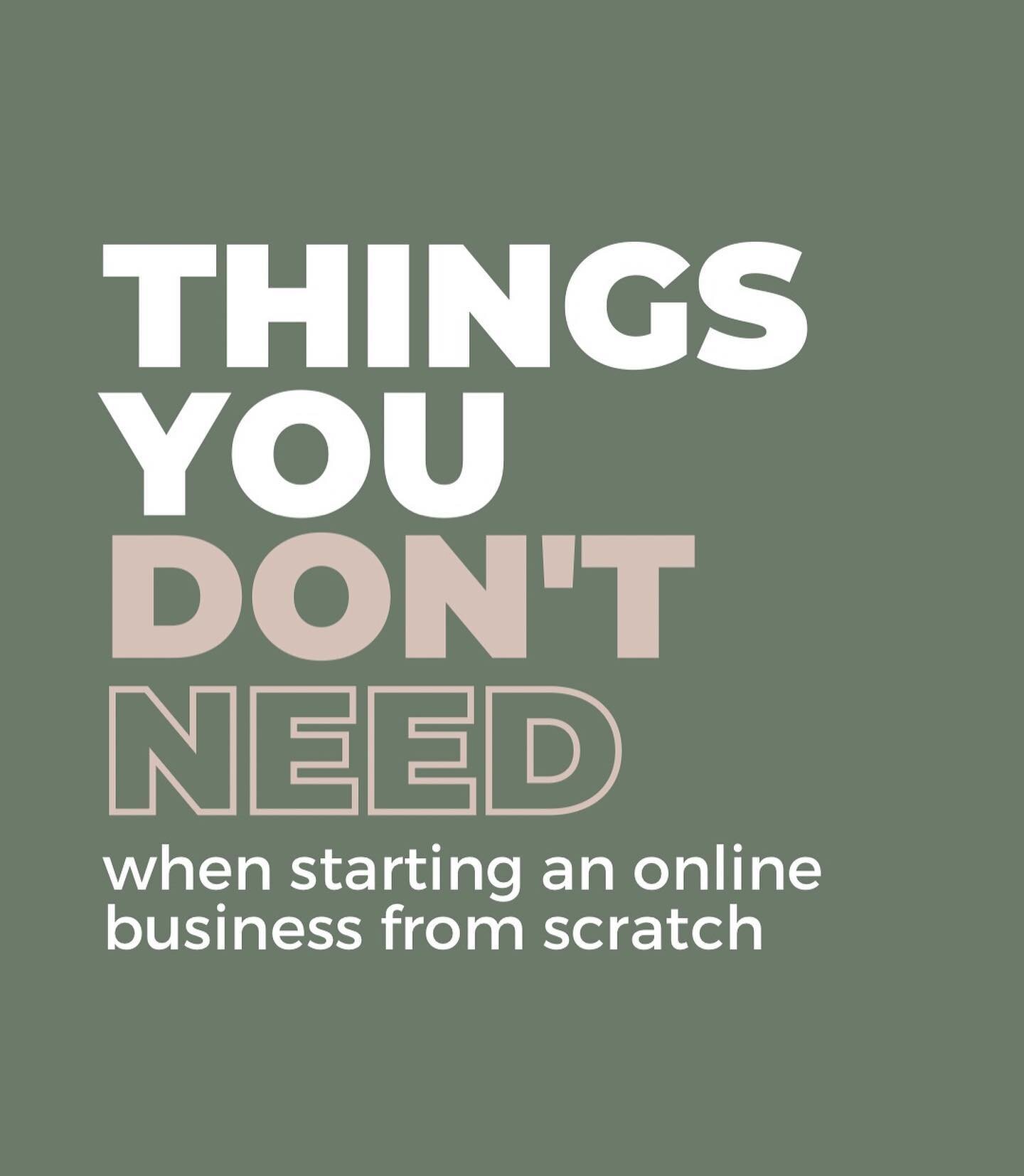 You only need 3 things when starting an online business&hellip;T H R E E&hellip;that&rsquo;s it. 

Swipe ➡️ to see what those 3 things are

Also, I&rsquo;m curious, which one of the 8 &ldquo;don&rsquo;t need&rdquo; items surprised you MOST?! Comment 
