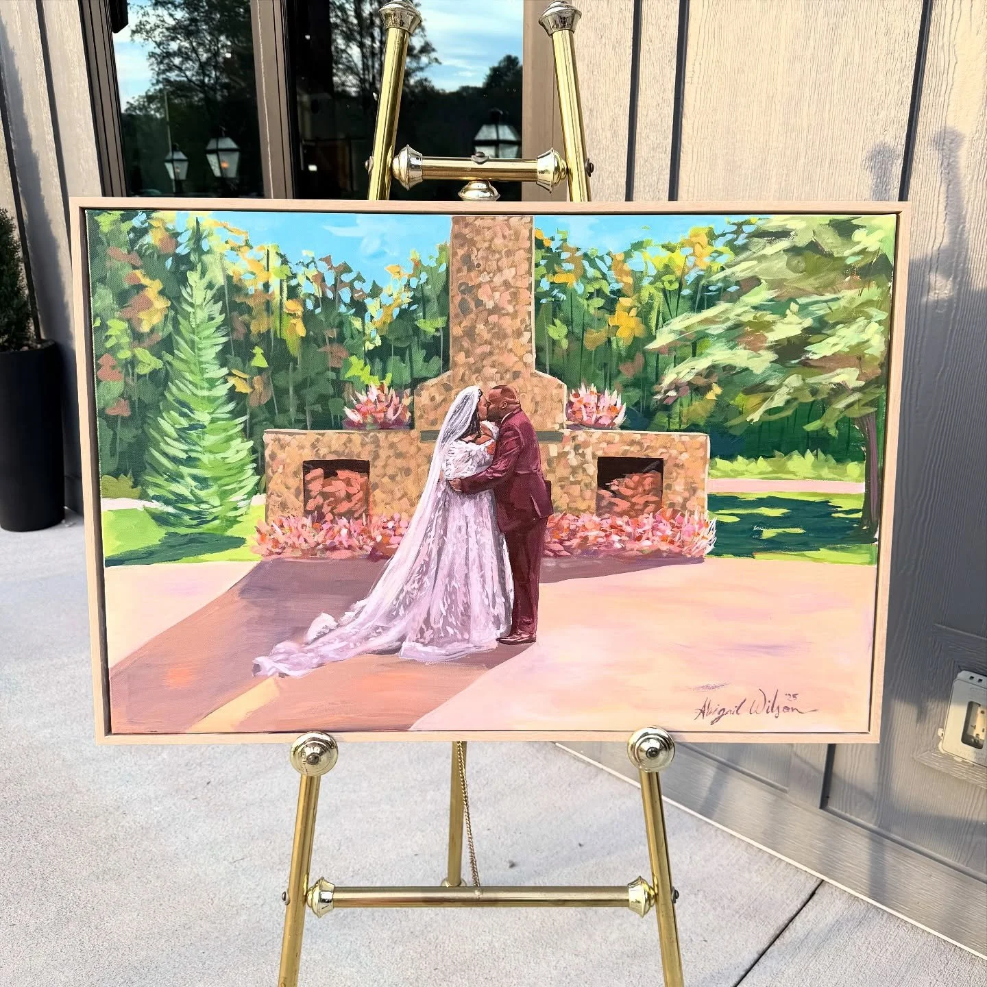 COLOR, COLOR, COLOR!!! 
I love being able to create beautifully colorful paintings of the most precious moments in people&rsquo;s lives! I would love to paint your wedding!! I have a few dates left in November and December of this year, and I&rsquo;m
