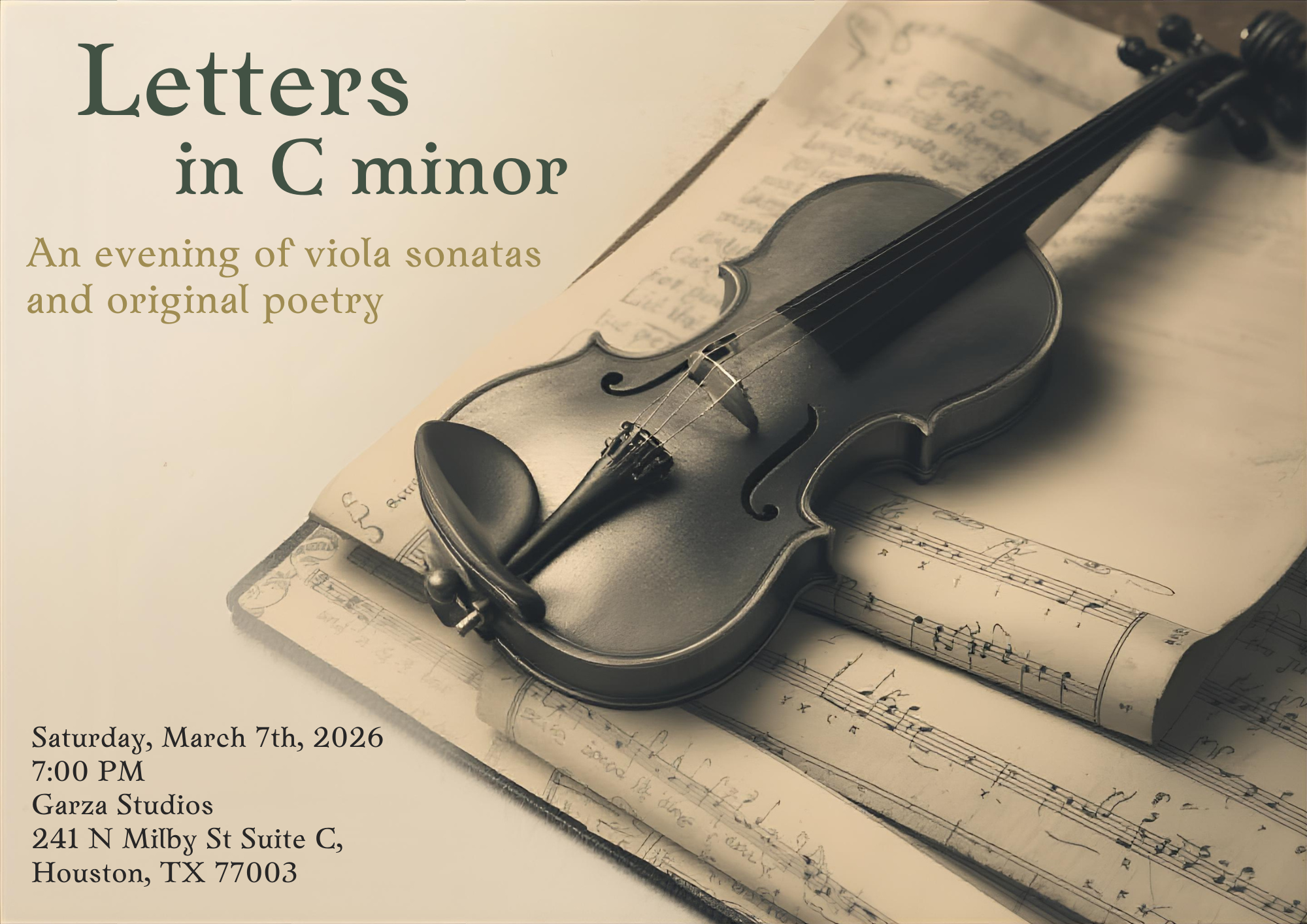 Letters in c minor