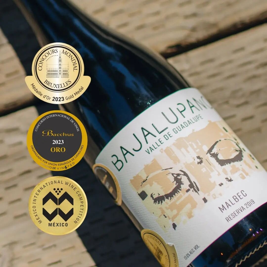 Bajalupano Malbec 2019, uno de nuestros vinos m&aacute;s premiados en diferentes concursos. Su primer medalla la obtiene de manera sobresaliente en el @concoursmondial siendo premiado con oro, le sigue el @concursobacchus d&oacute;nde tambi&eacute;n 