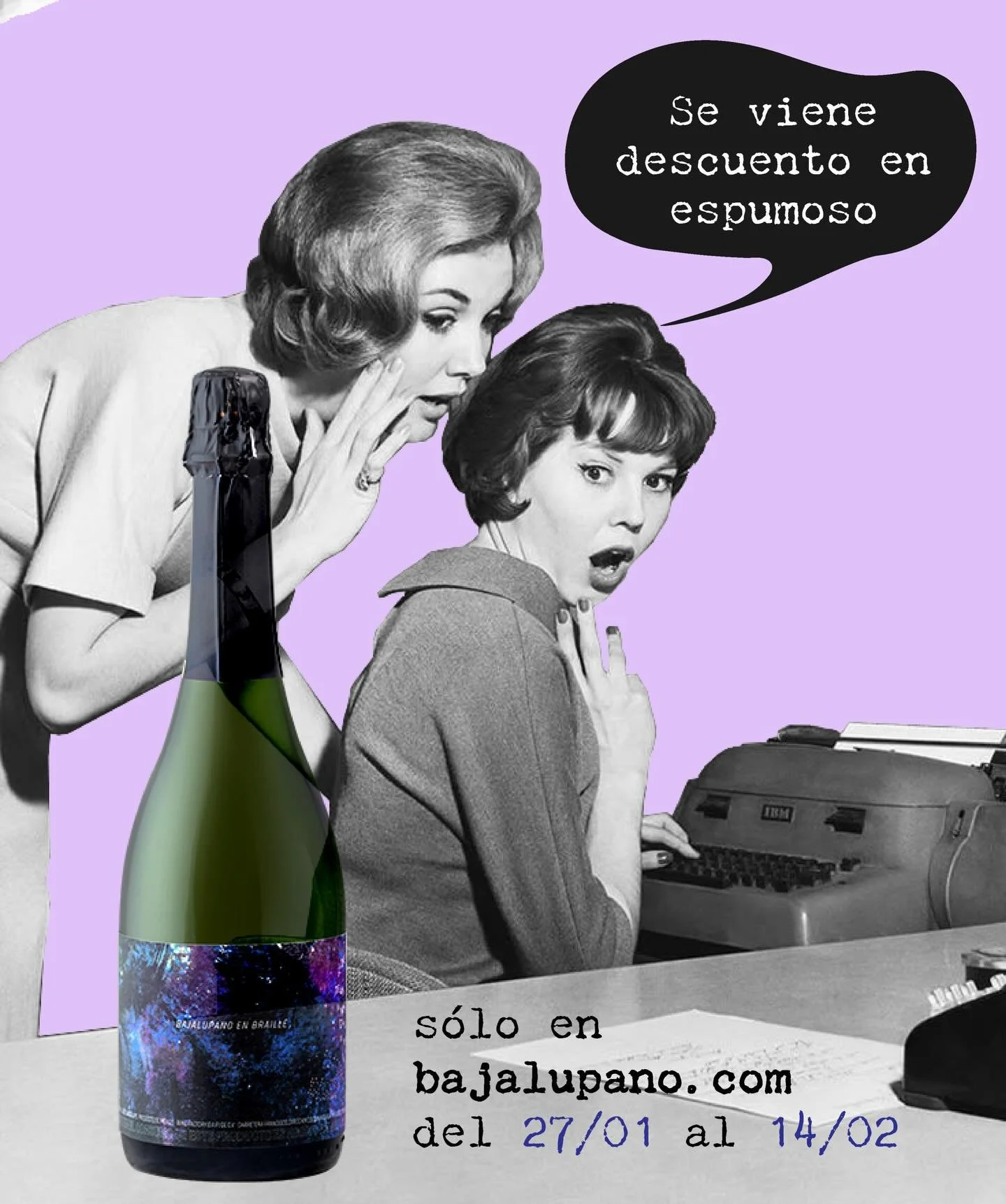 Para este San Valentin, ofreceremos un descuento en nuestro espumoso Bajalupano en Braille, elaborado con el m&eacute;todo tradicional. 

Promoci&oacute;n exclusiva en nuestra tienda en l&iacute;nea, con env&iacute;os a todo M&eacute;xico por solo $2