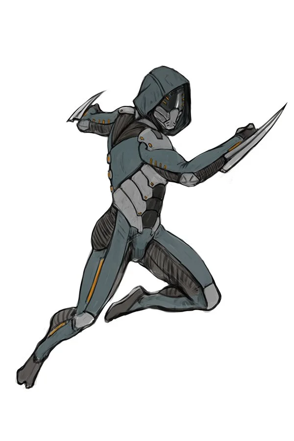 Elf, Assassin, tech armor