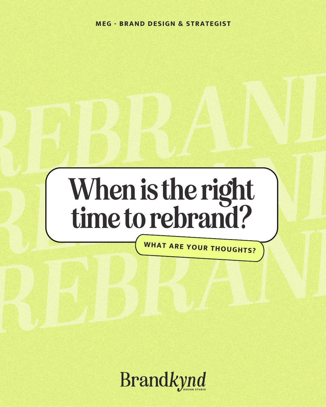 🌟Let's Talk Rebranding! ✨

Change can be exhilarating, especially when it's a complete refresh and makeover for your brand! 🪐✨

Not sure if it's time for you? Look out for these signs:
1️⃣ Your goals have evolved
2️⃣ Your visuals feel like a throwb