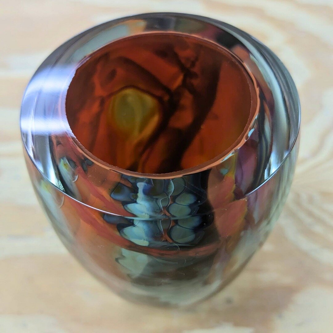 Broken glass doesn't always mean heartbreak. A sweet couple came in with a broken glass vase they bought in Hawaii years ago. They were desperately hopeful it could be saved. Kristine, owner of Helios, was able to save it by cutting off the top and p