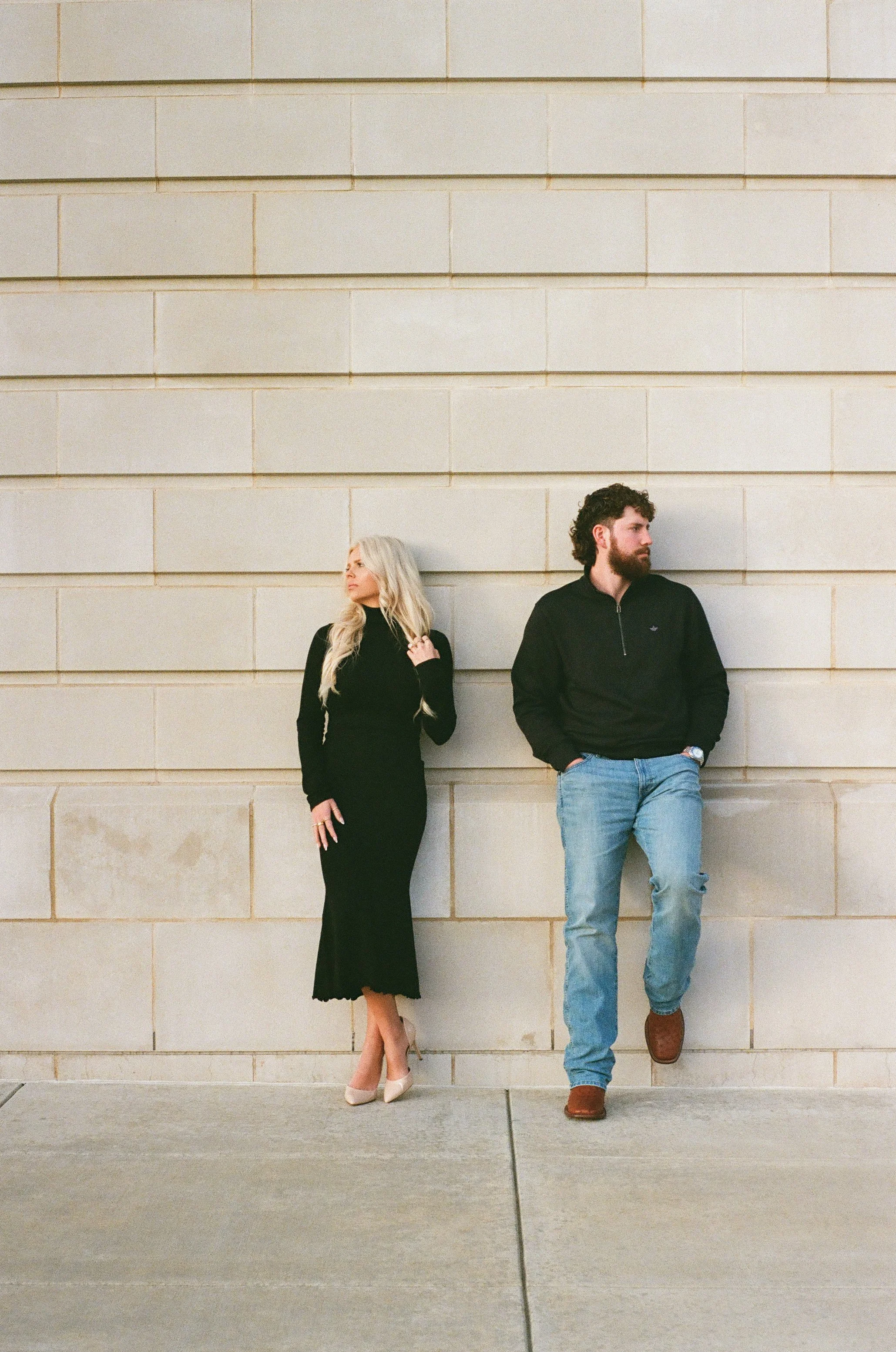 Downtown city of Anniston Alabama engagement session
