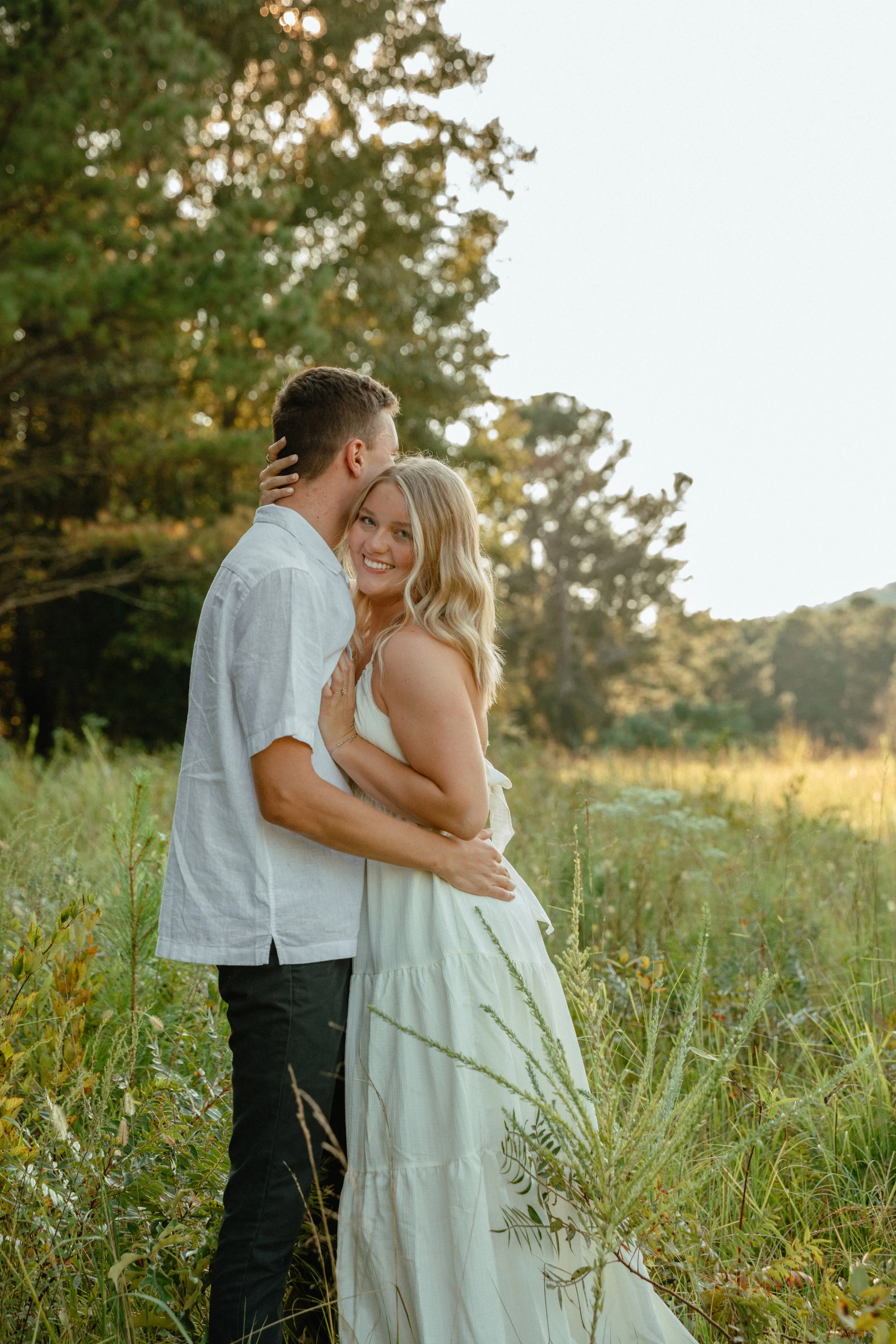 Summer engagement session at Ridge Pointe wedding venue