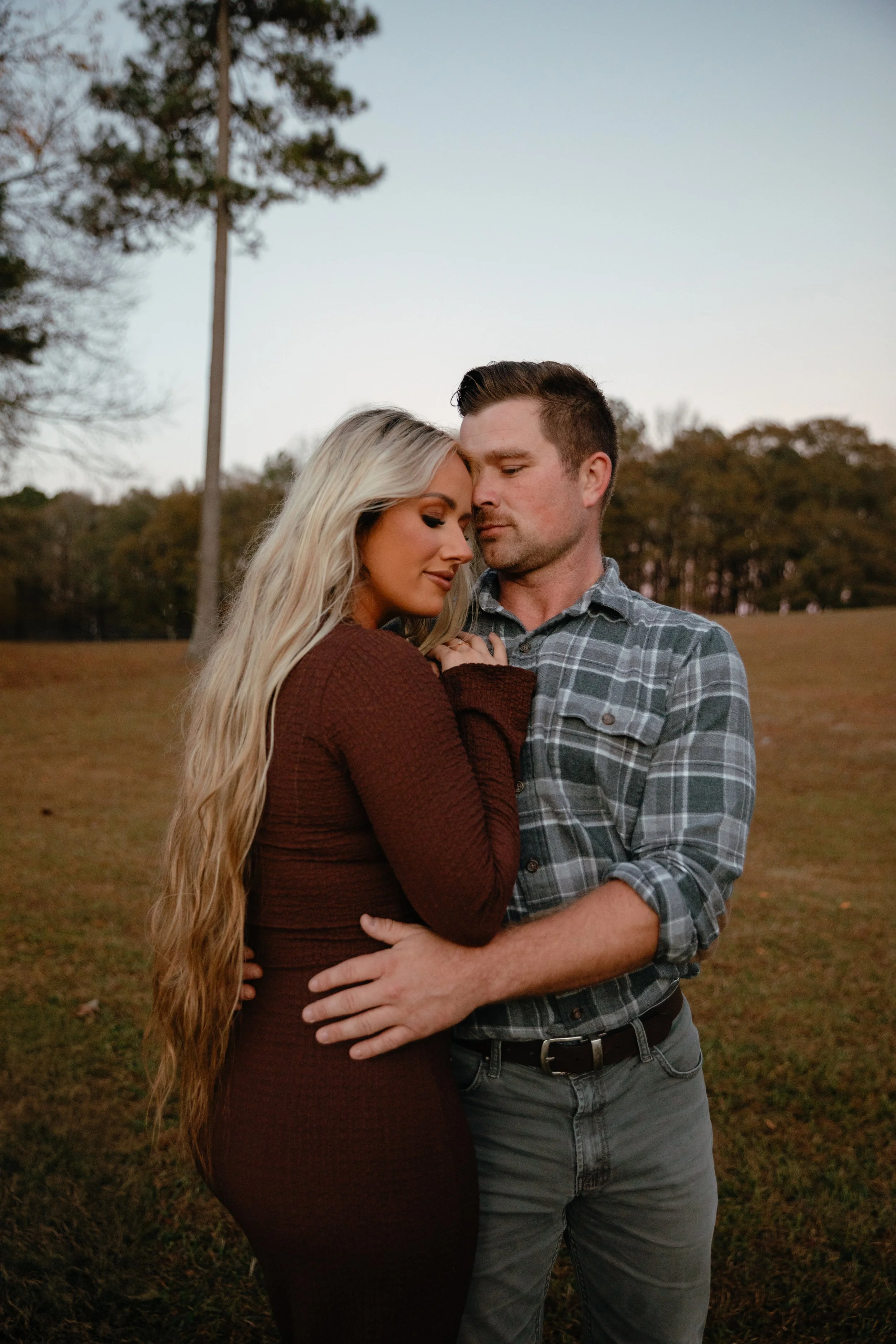 Fall Engagement session at The Michael Wedding Barn in Anniston, Alabama