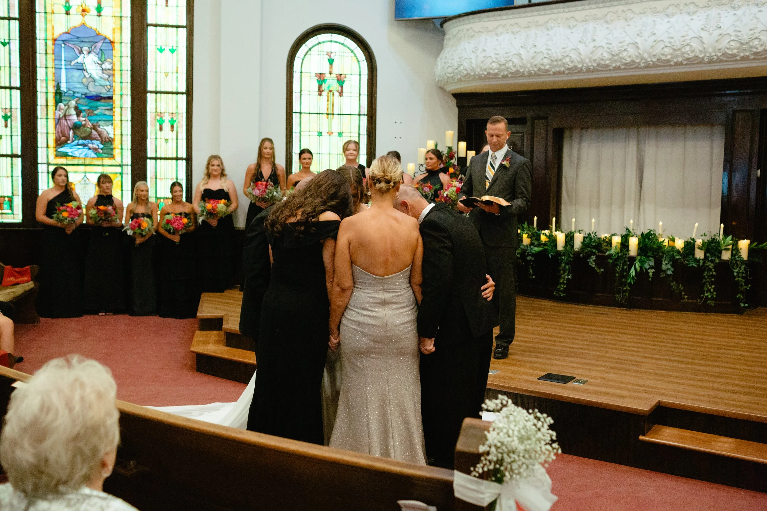 Alabama church wedding family prayer