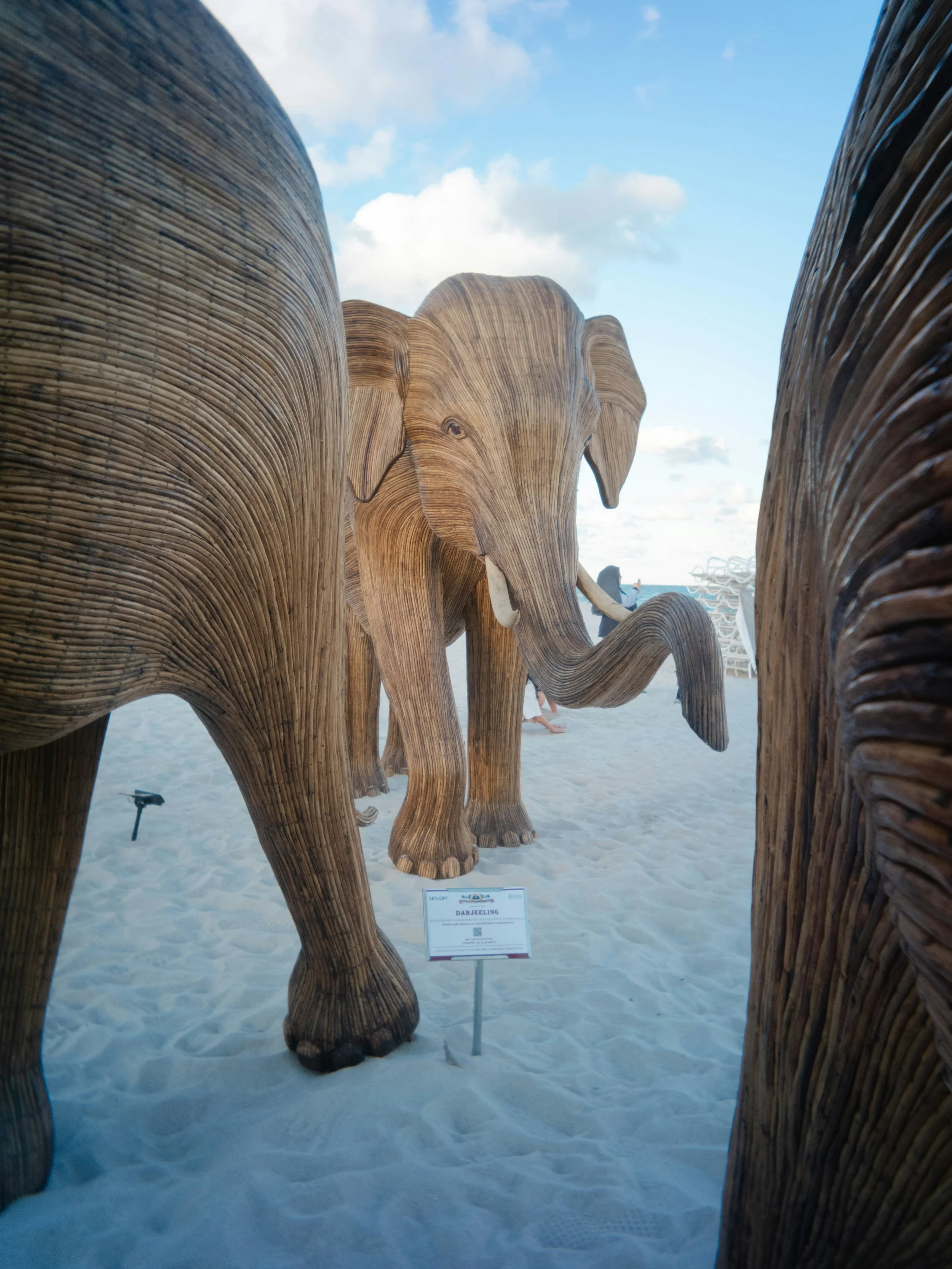Miami Art Basel Elephant art exhibit on Miami Beach