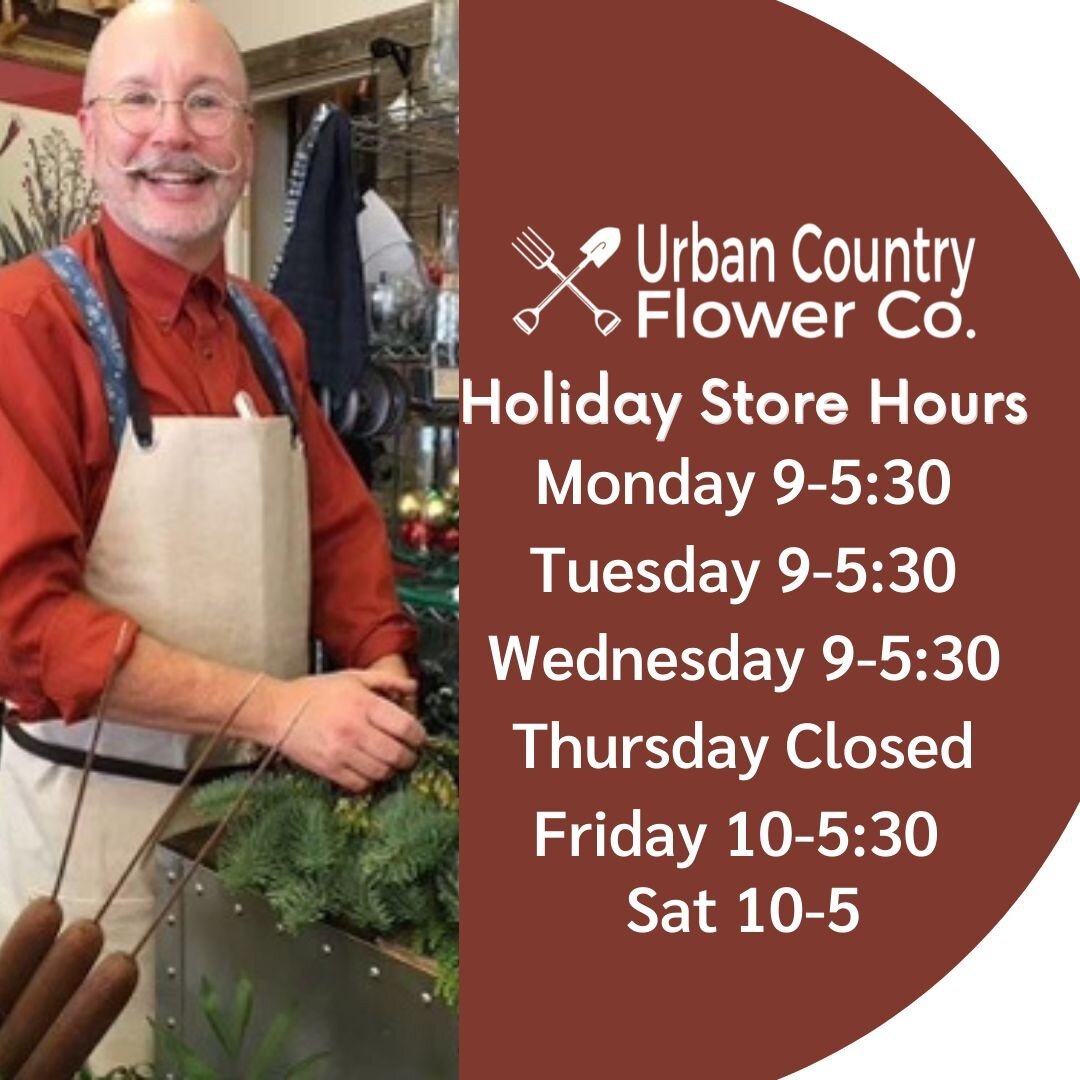 We are here for all your last minute Holiday week shopping needs!
- Gourmet food
- Hostess gift
- Flowers
- Gifts
- Decor
- Holiday Home Fragrance (our new candles are AMAZING)

#pantego #urbanhome #urbancountryflowerco