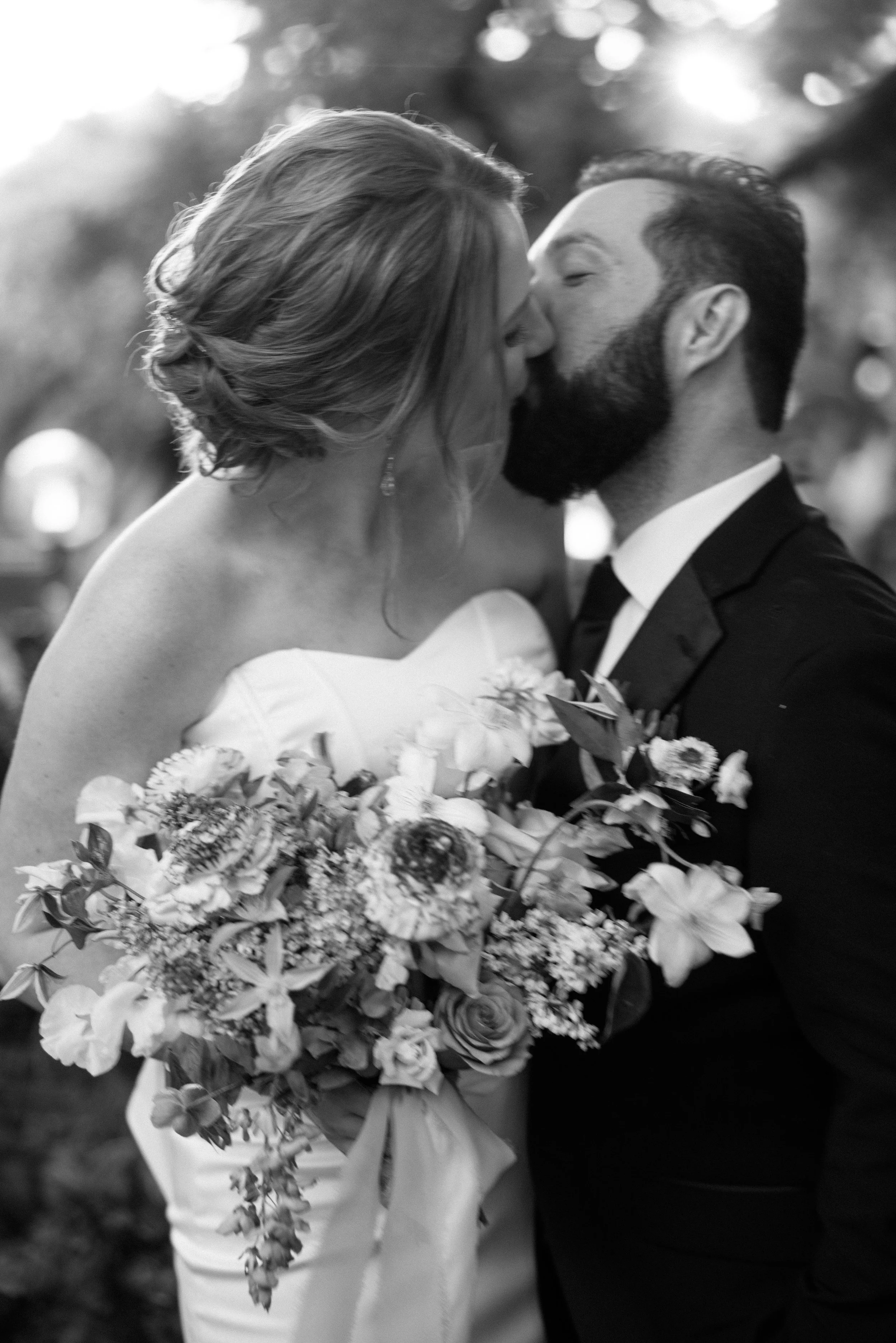 Couple standing together during wedding day, capturing quiet and intentional moment