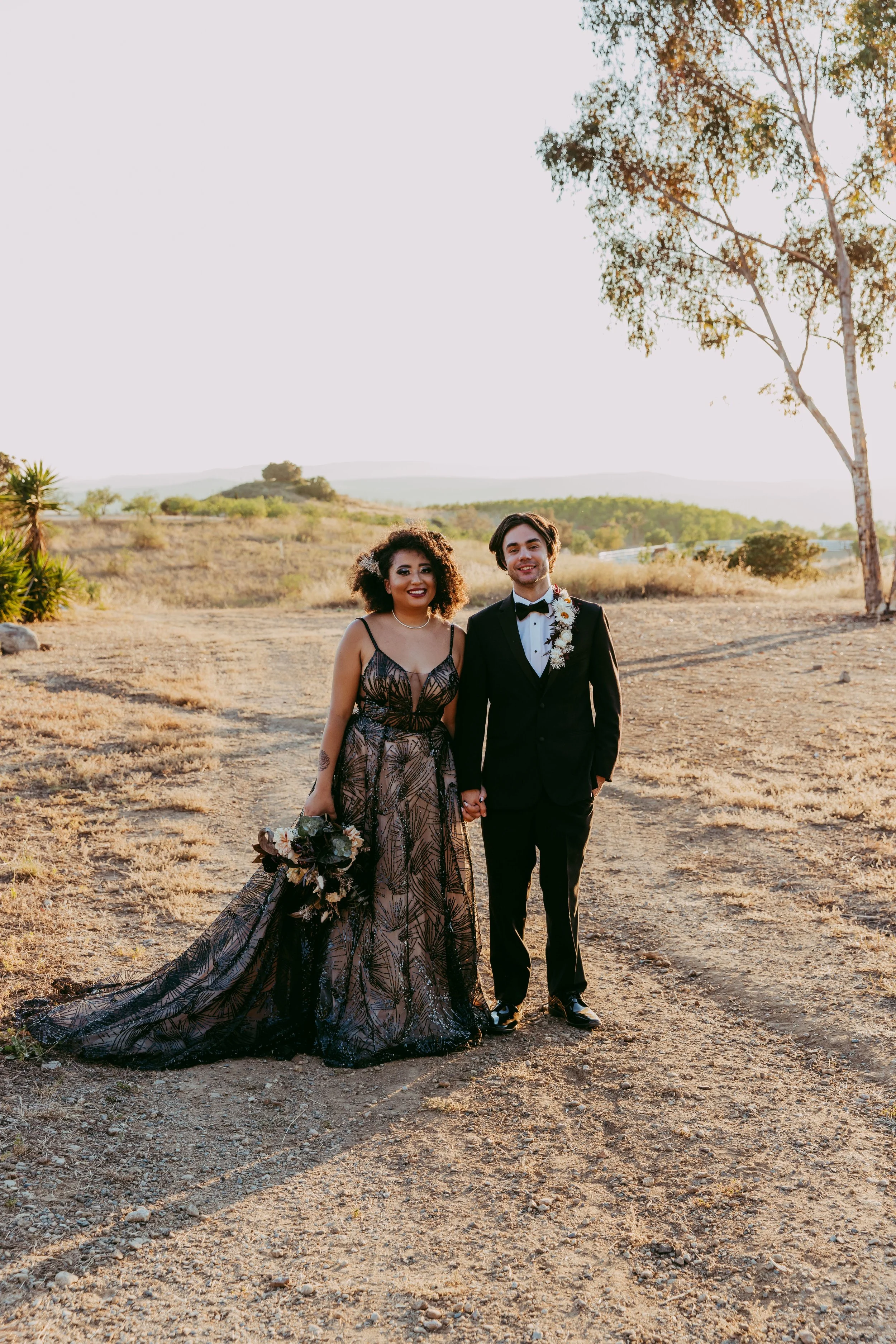 Dark, moody wedding couple portrait inspired by Scar from The Lion King