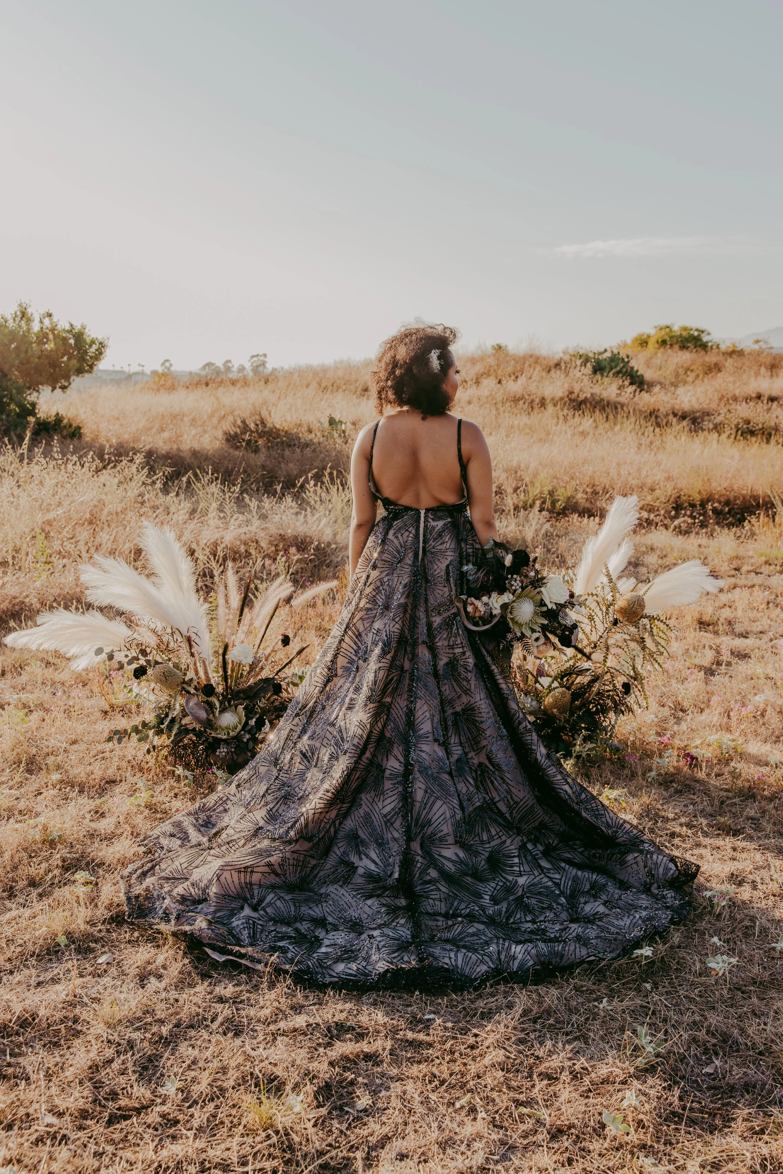 Moody bridal portrait for a Disney villain wedding