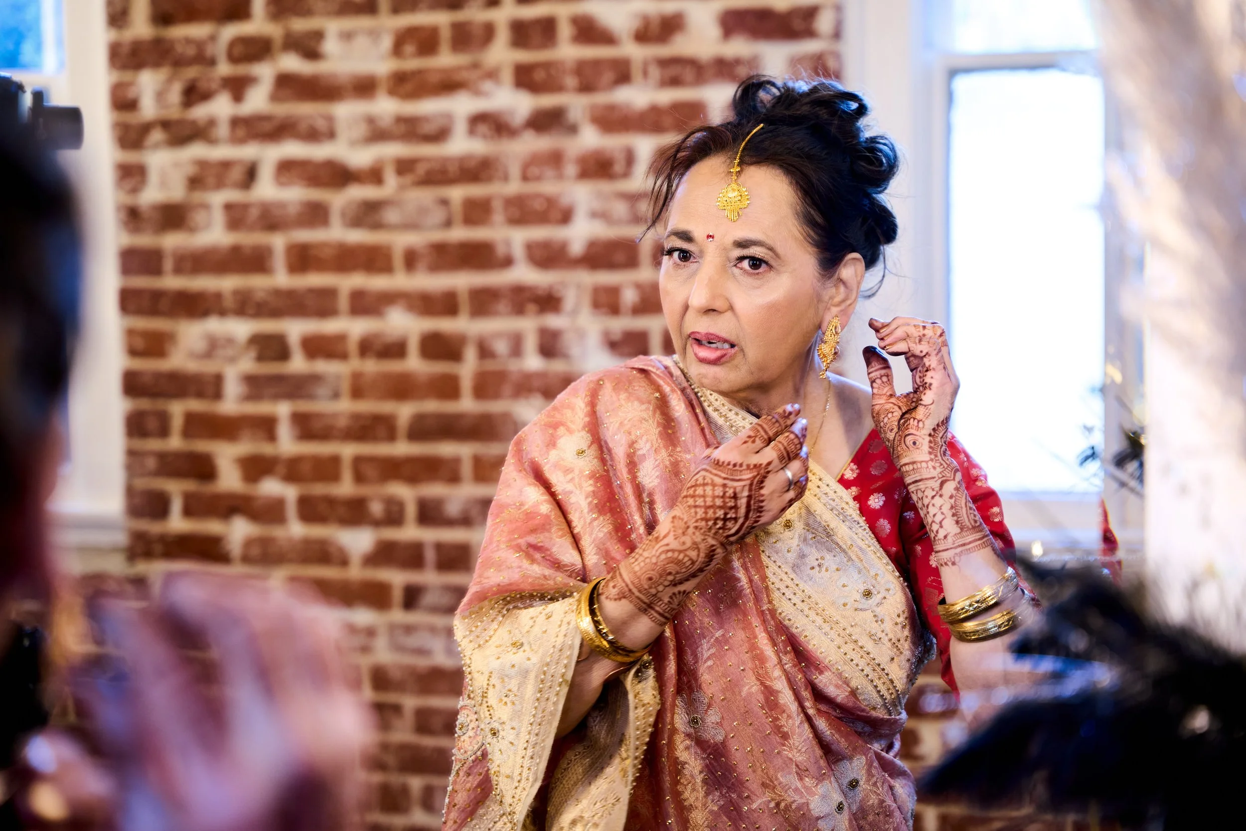 Traditional Indian wedding colors deepened for a moodier design
