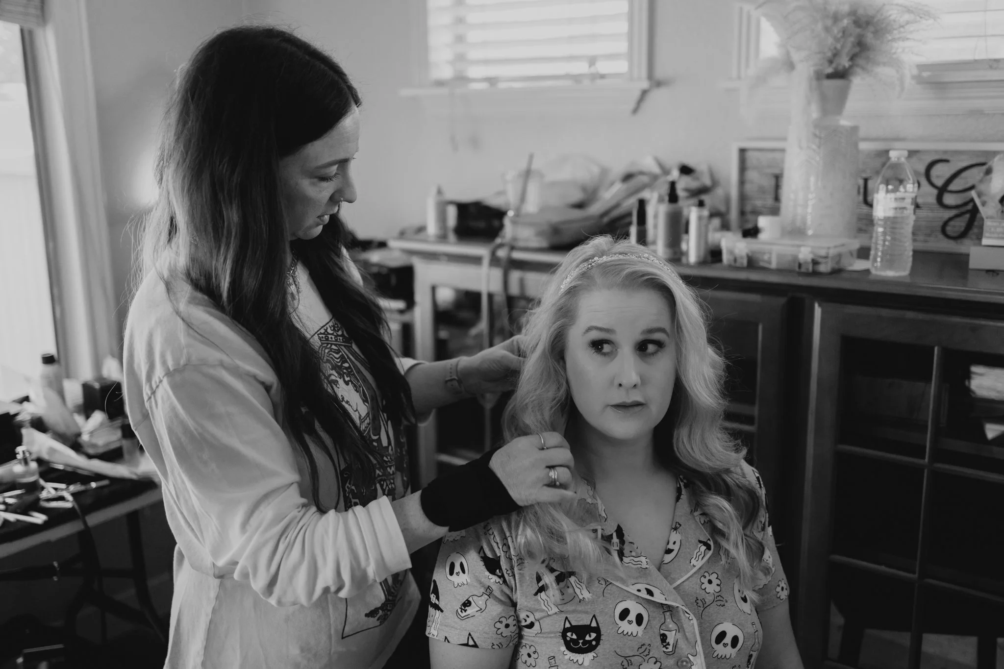 Bridal details before a fall wedding at Shenandoah Mill in Gilbert, Arizona