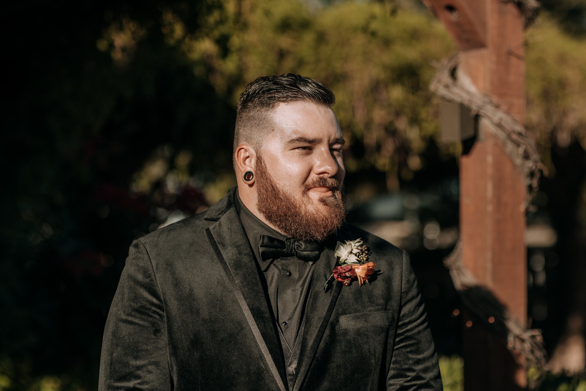 Golden-hour outdoor ceremony coordinated by a destination wedding planner