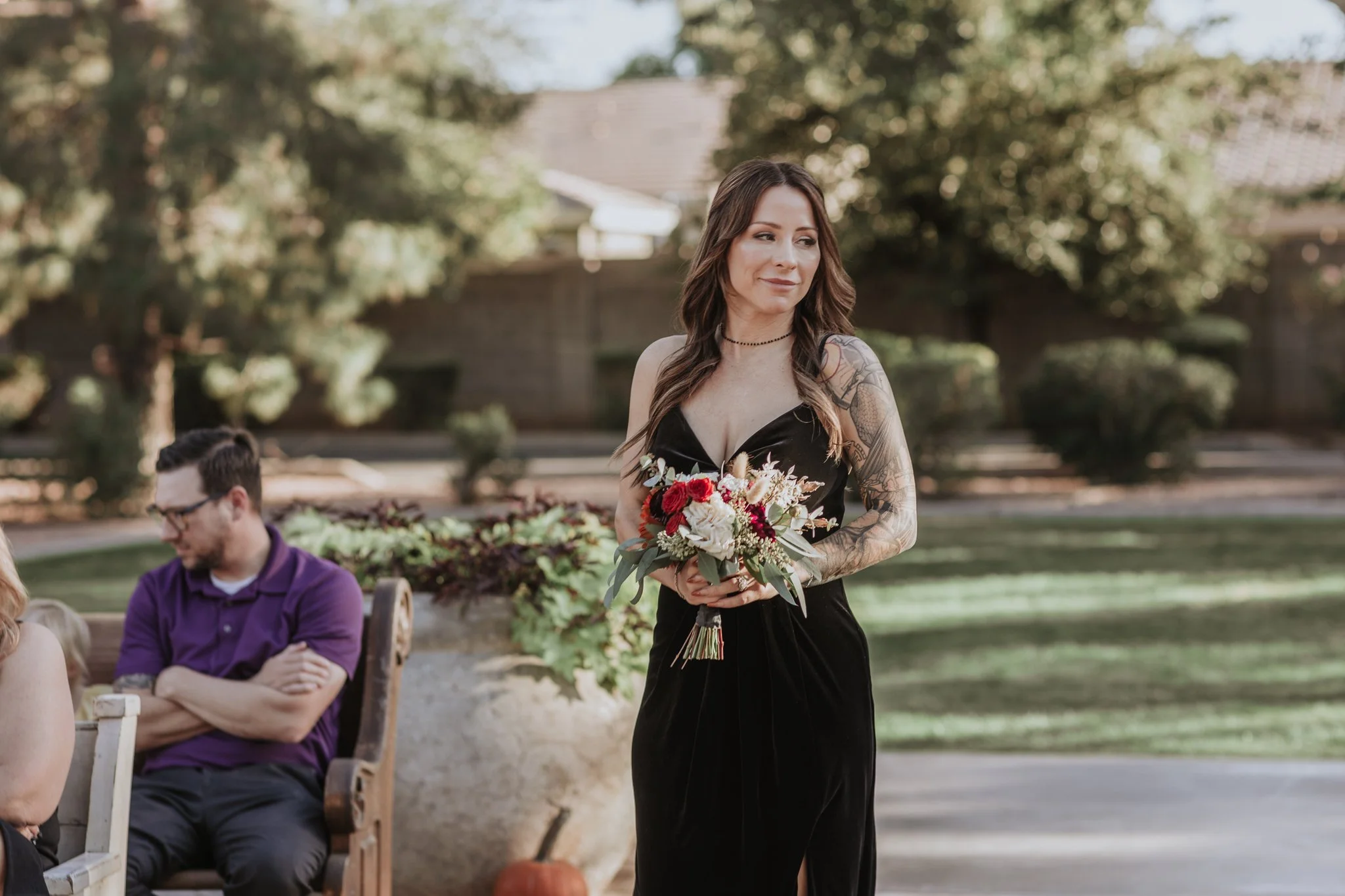 Couple exchanges vows at a ceremony run by a destination wedding planner