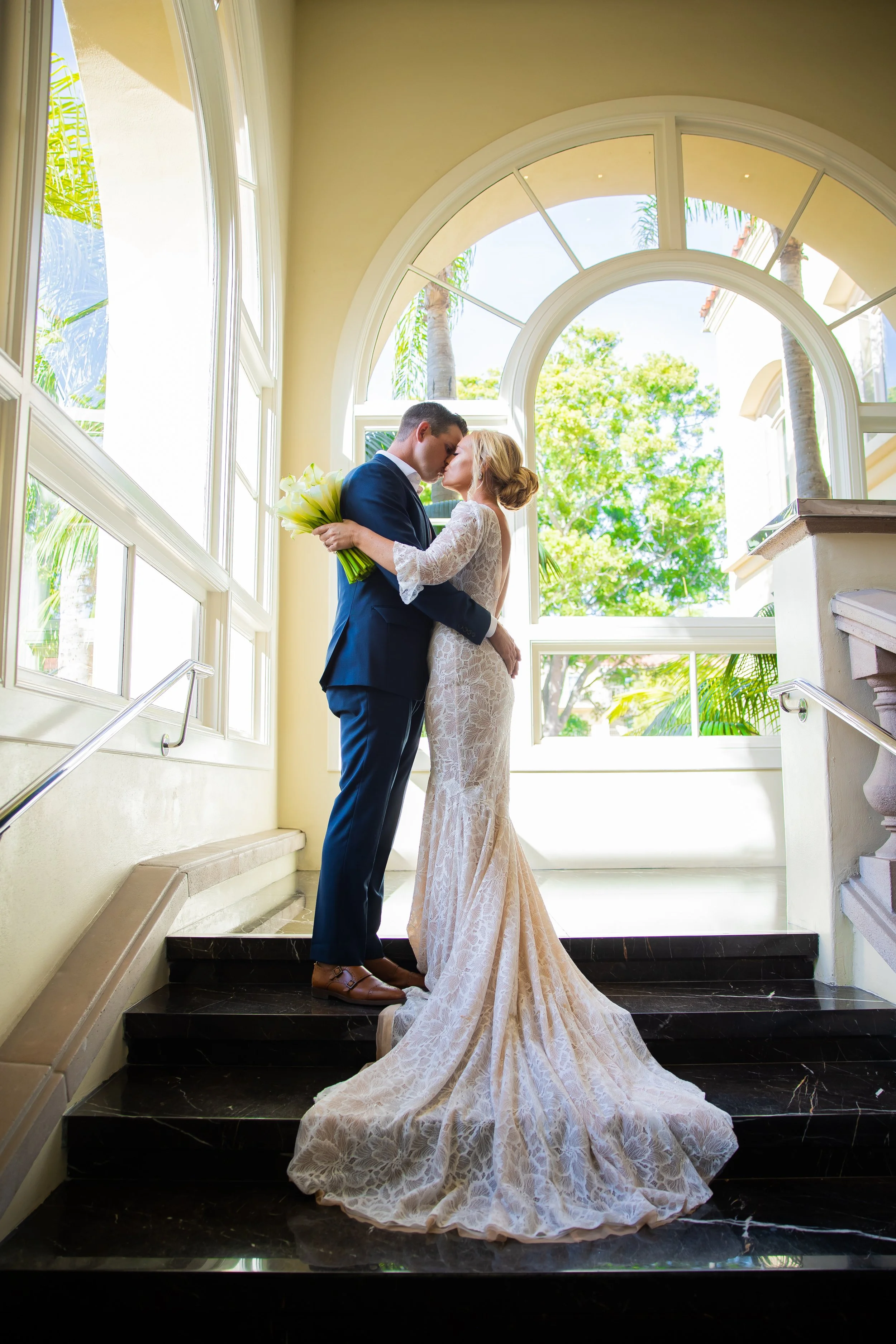 luxury orange county couple in Ritz Carlton 