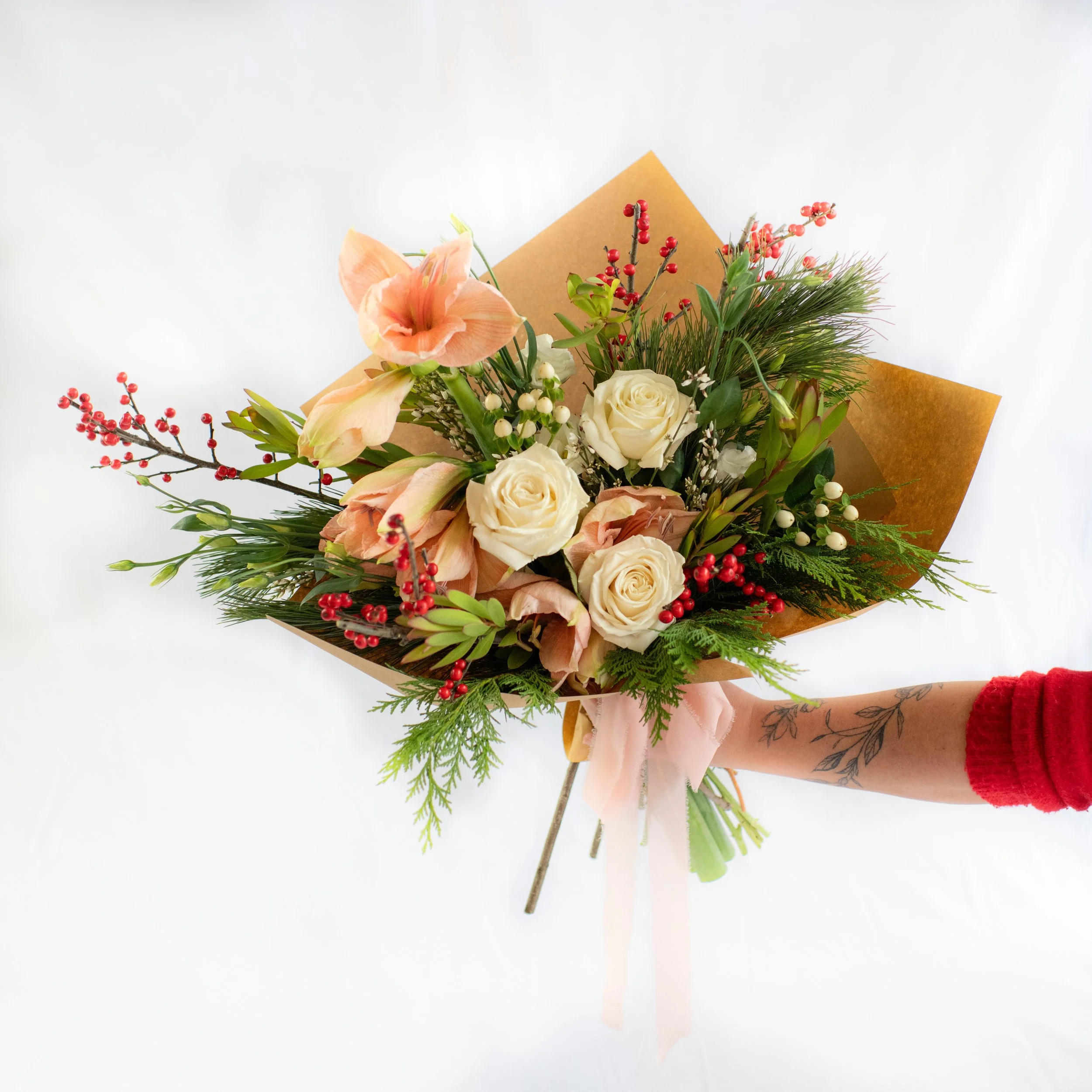 Extra Christmas Wrapped Flowers