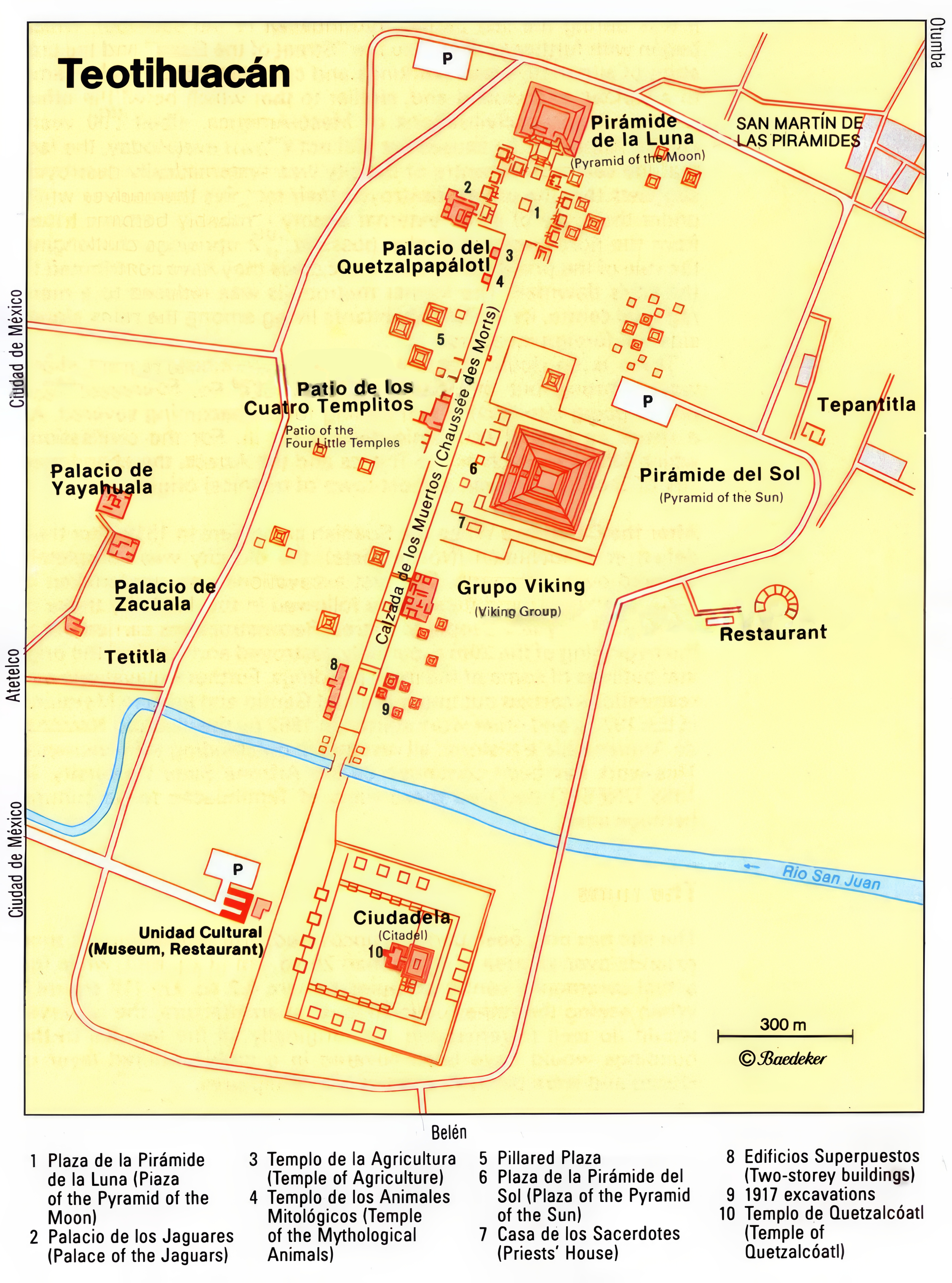 Map of Teotihuacan site