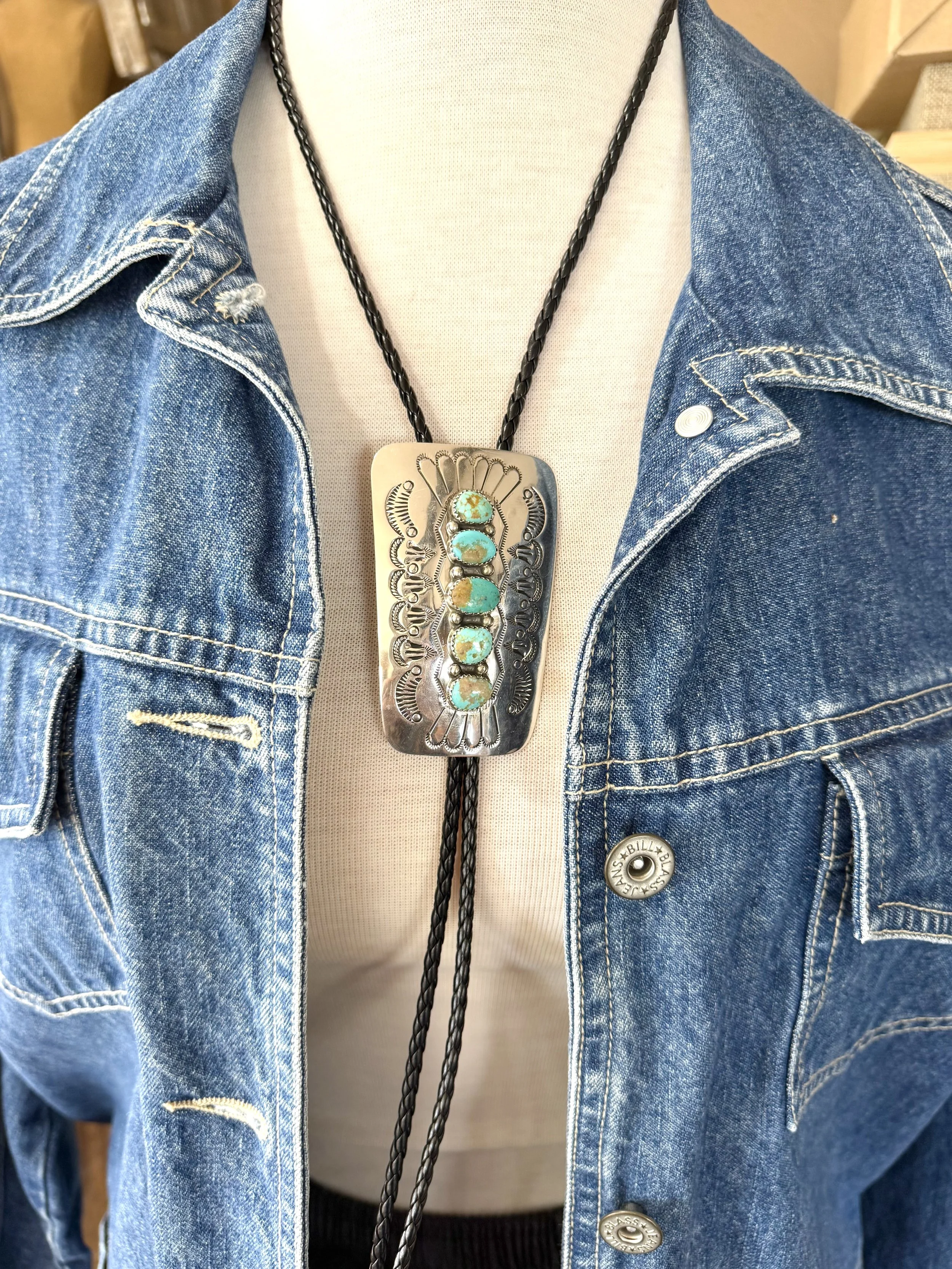 Five Stone Turquoise Bolo
