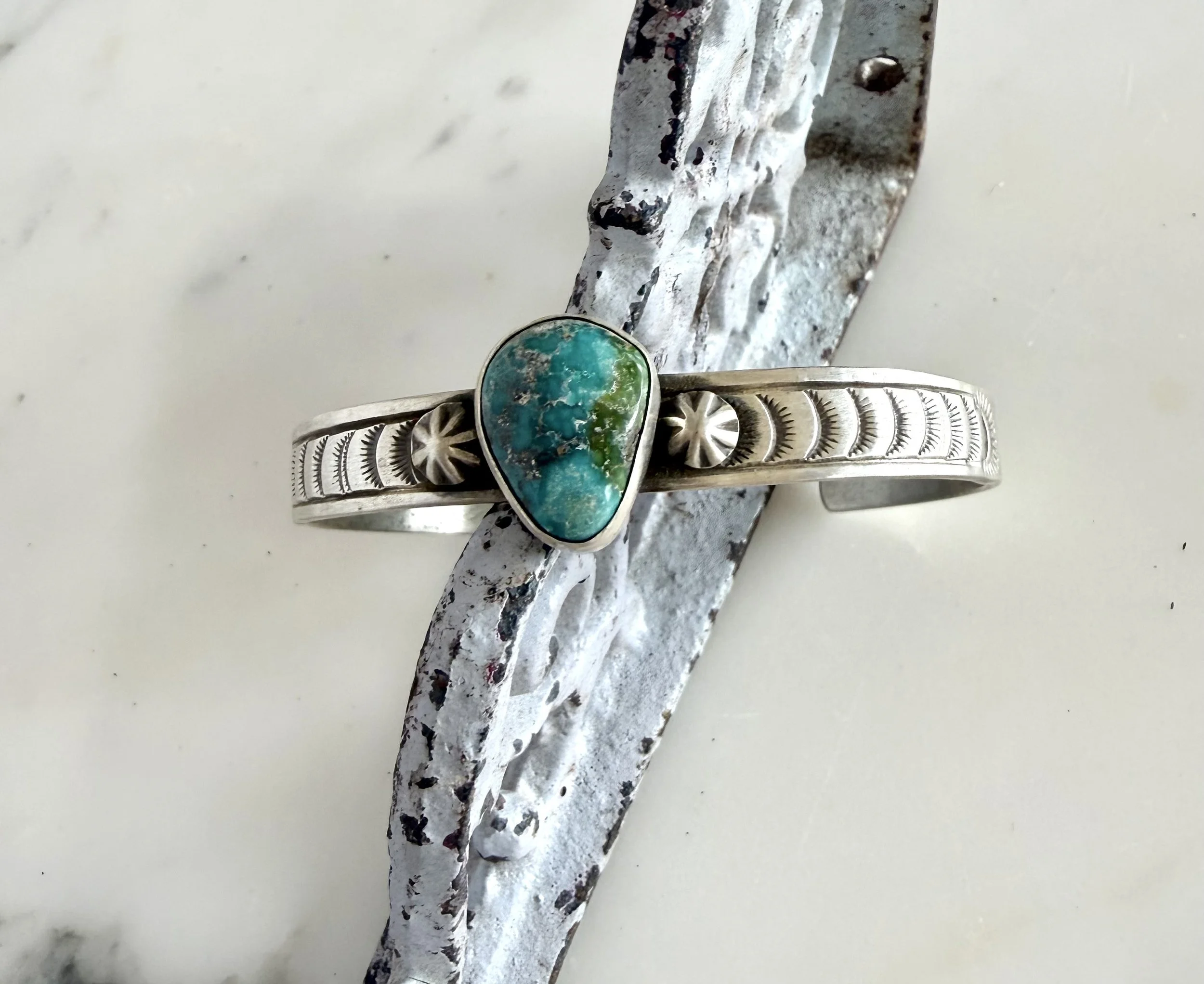 Sun & Moon Turquoise Cuff